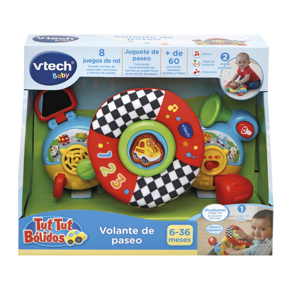 Imagen 0 de Juguete educativo Volante de Paseo Interactivo Tut Tut Bólidos VTech Baby
