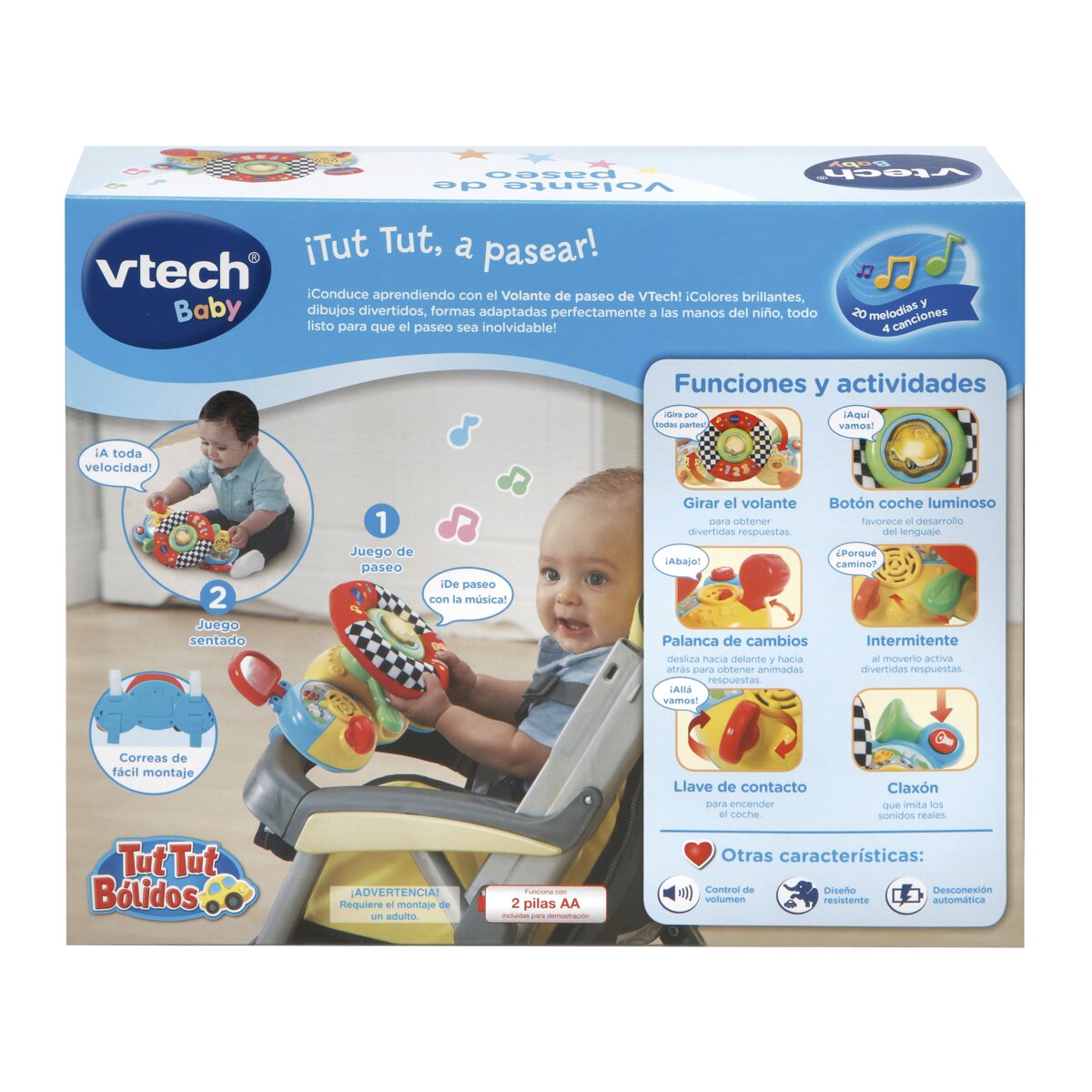 Juguete educativo Volante de Paseo Interactivo Tut Tut Bólidos VTech Baby 9