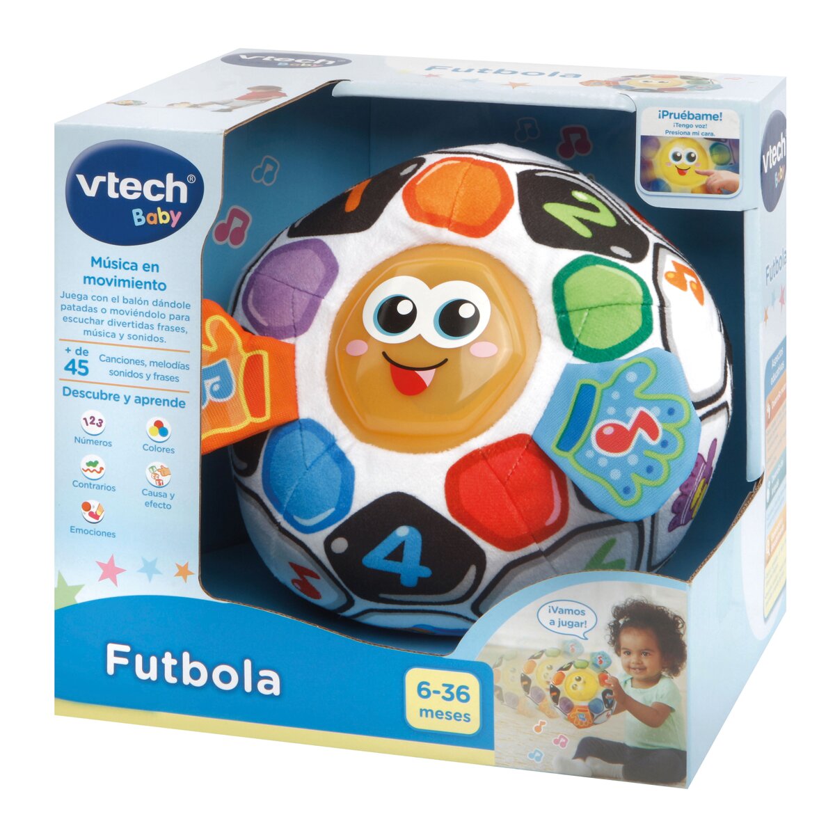 Pelota de fútbol blanda de estimulación sensorial interactiva Futbola VTech Baby 2