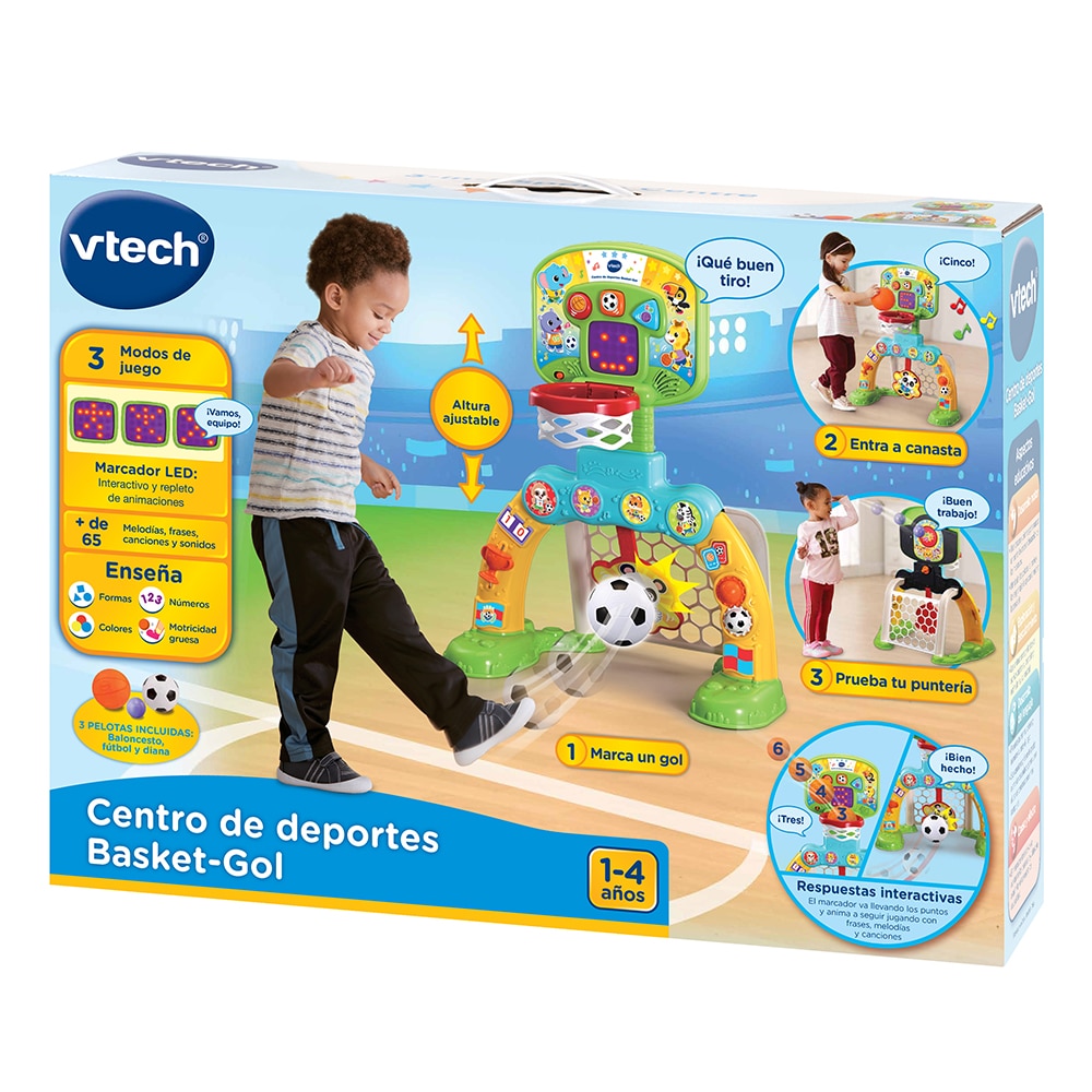 Centro de deportes Basket-Gol, Canasta-portería interactiva para niños VTech Baby 2