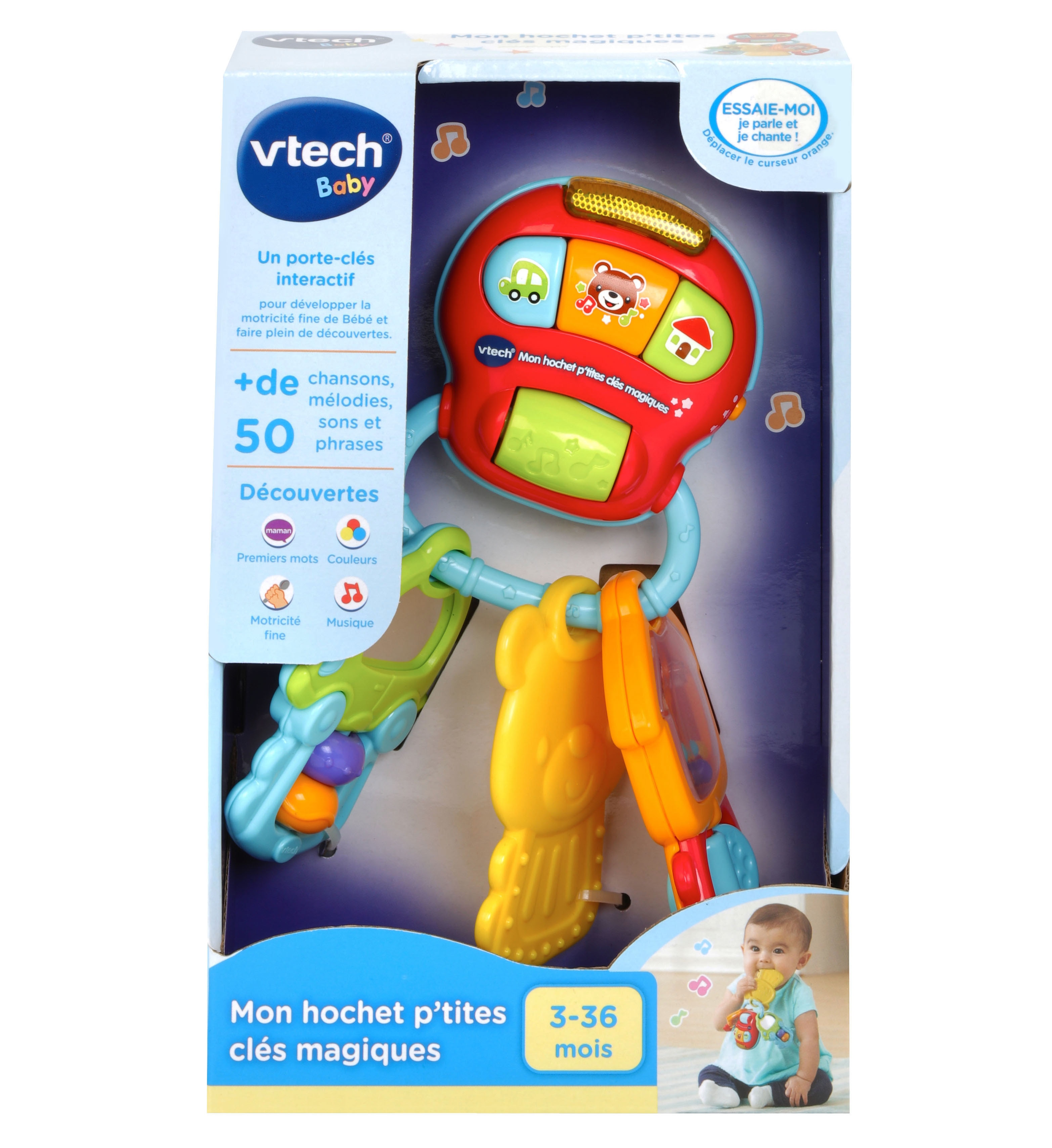 Llavero de juguete Baby Keys Sonajero Electrónico Interactivo VTech Baby 2