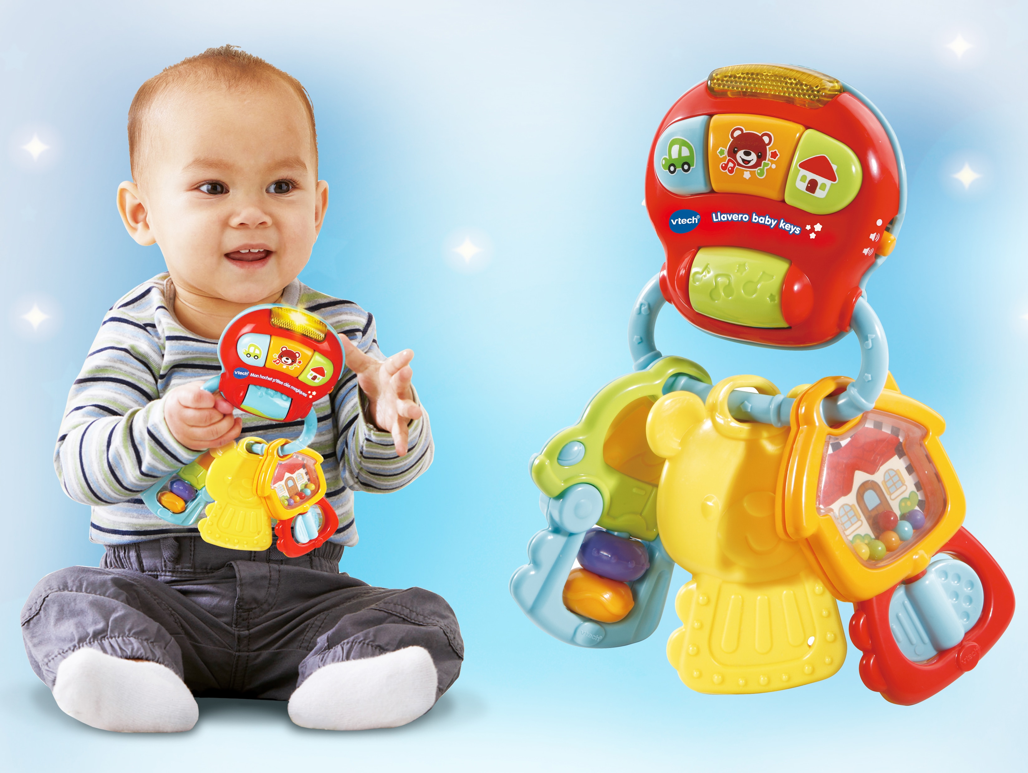 Llavero de juguete Baby Keys Sonajero Electrónico Interactivo VTech Baby 4