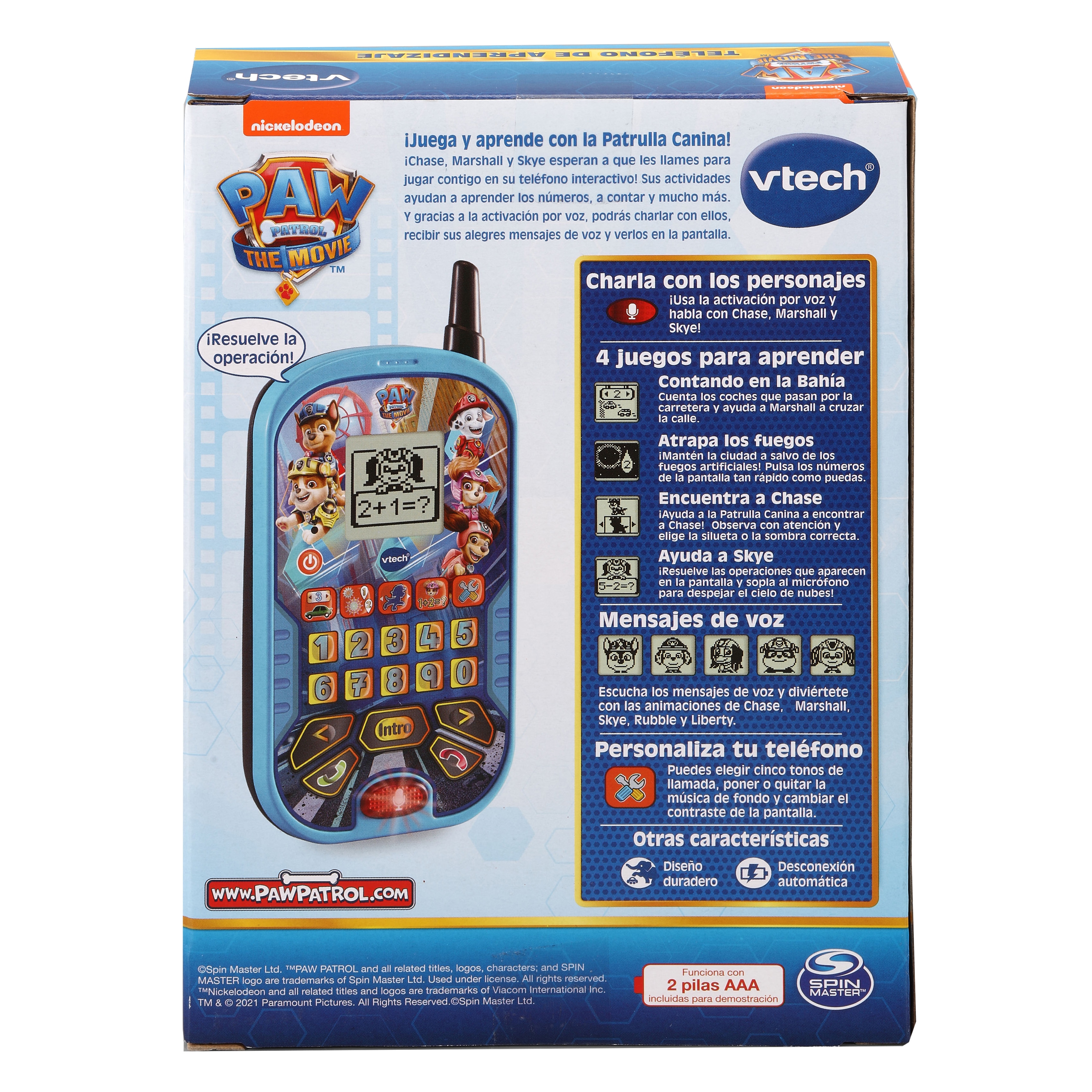 VTECH Smartphone Educativo Patrulla Canina Rosa para Niños con 6 Actividades de Aprendizaje