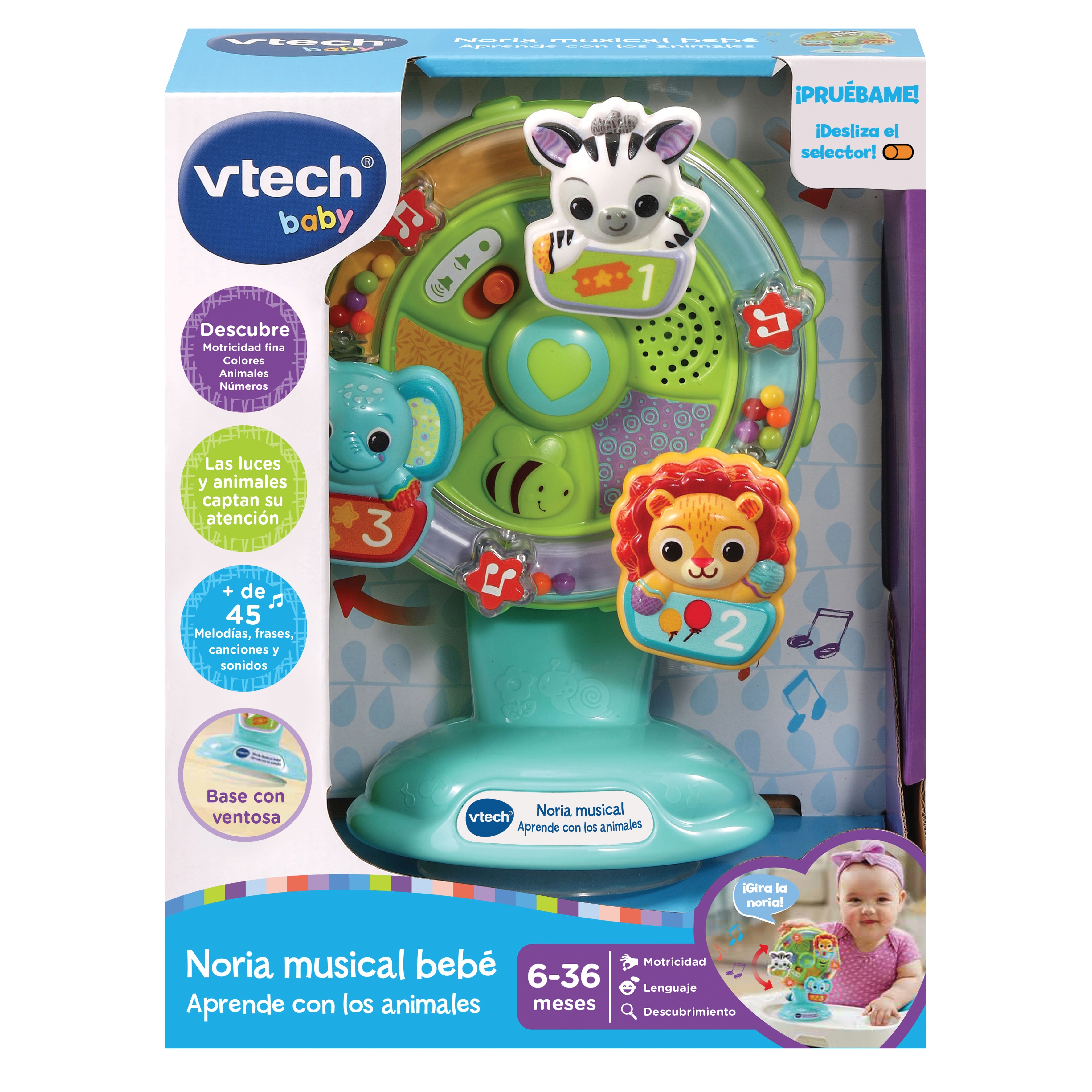 Noria interactiva musical bebé Aprende con los animales VTech Baby 2
