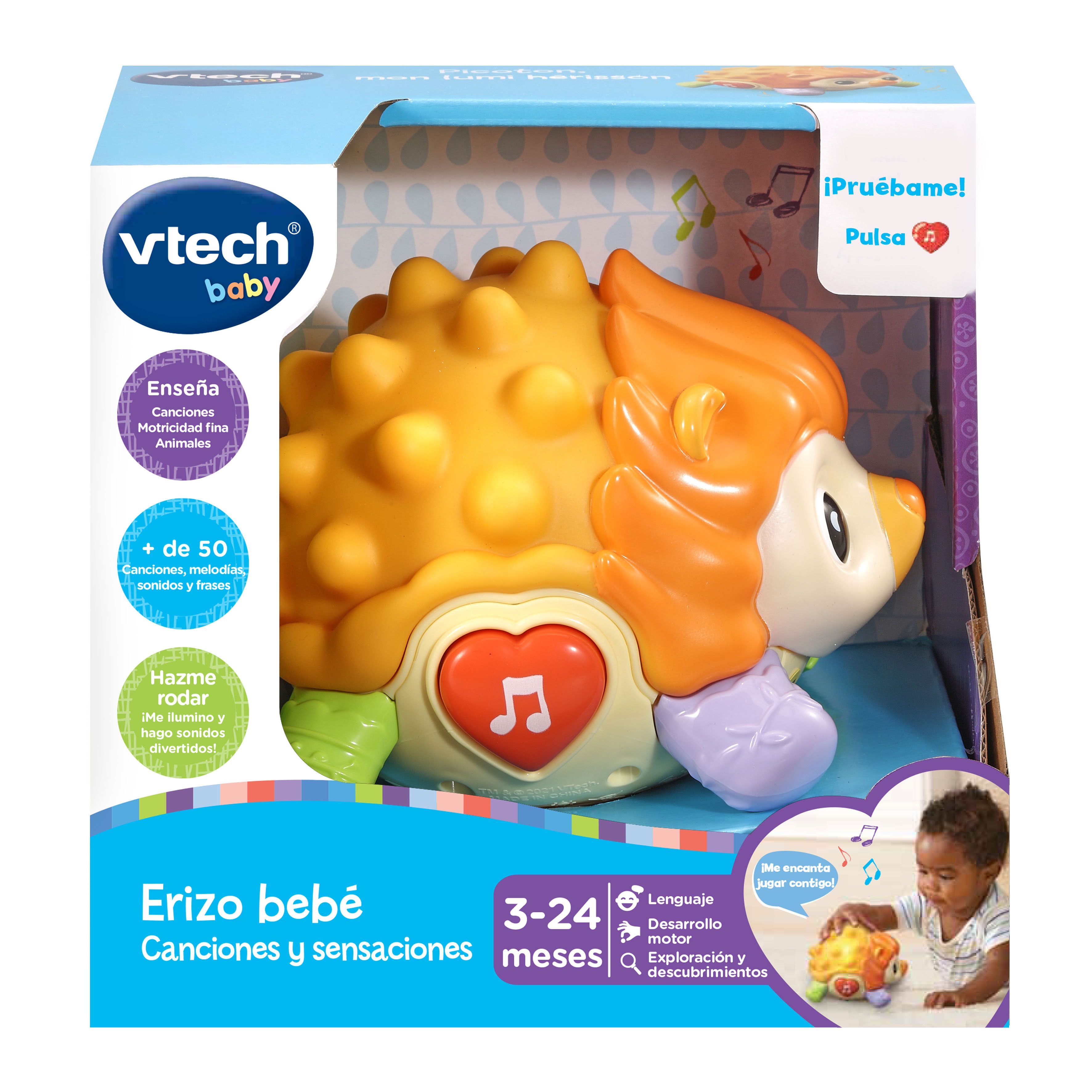 Juguete Erizo bebé Canciones y sensaciones VTech Baby 2