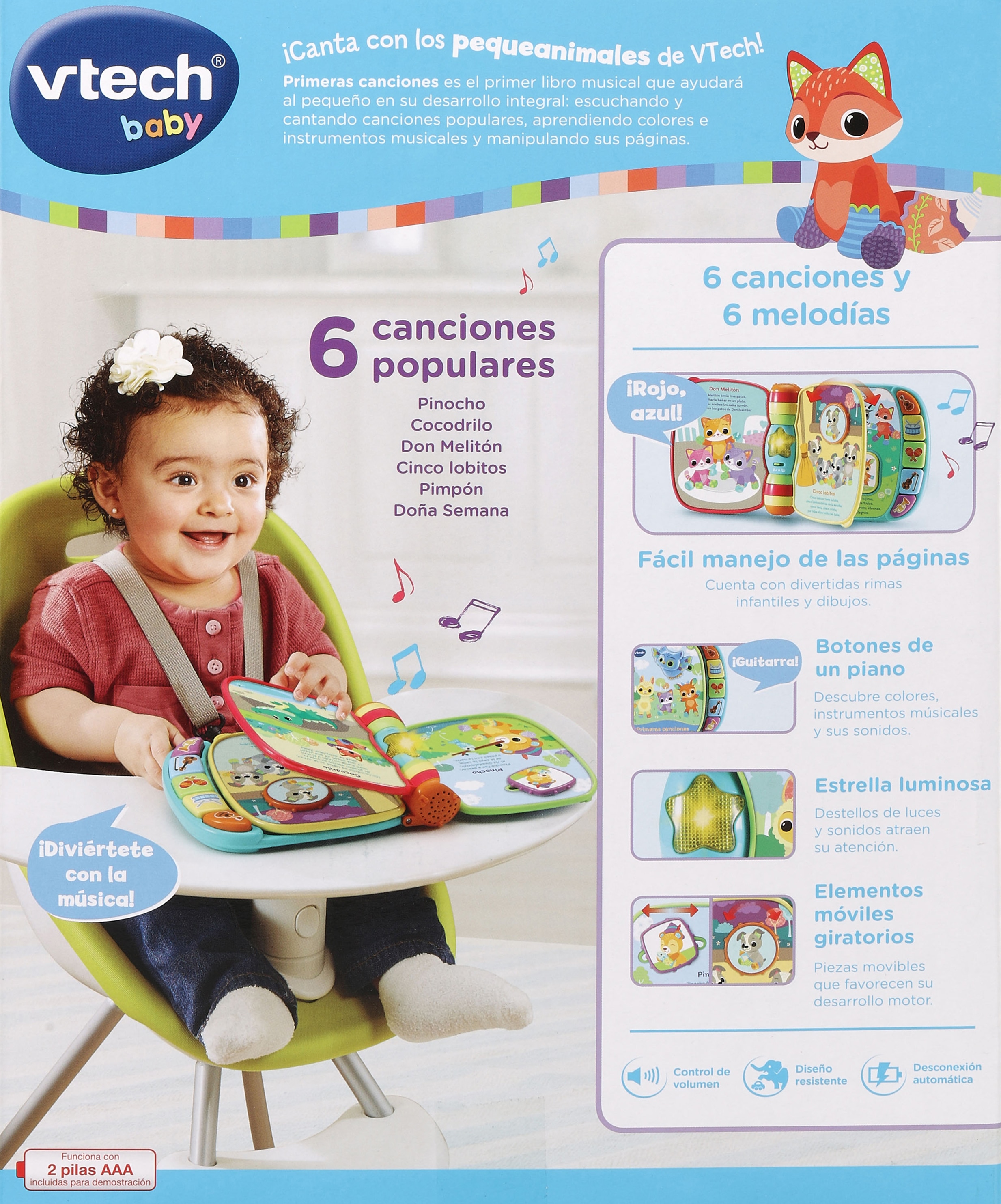 Primeras canciones Libro interactivo para bebés VTech Baby Amarillo-7