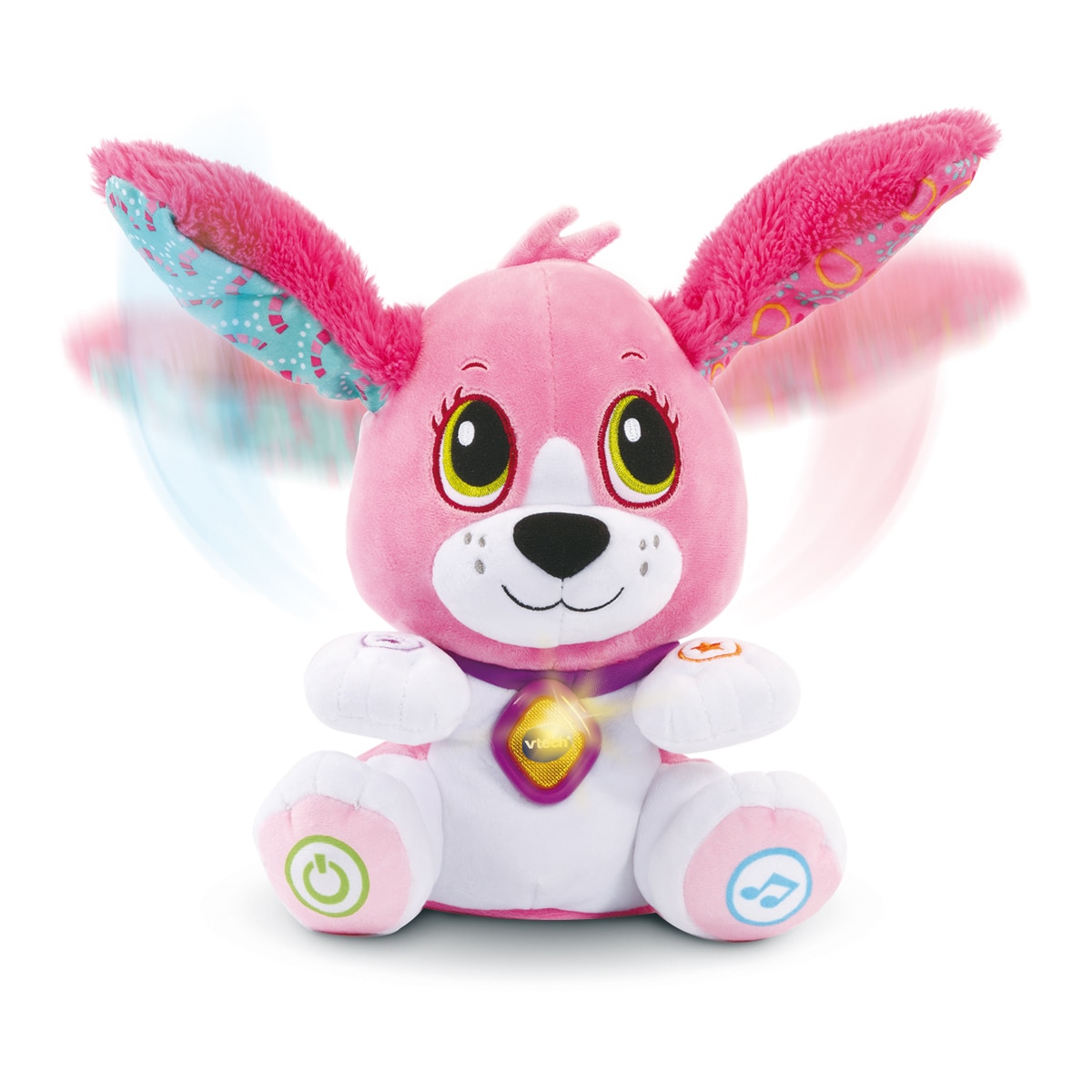 VTech – Sira la perrita interactiva color Rosa Peluche educativo que mueve las orejas y repite lo que dices VTech Baby.