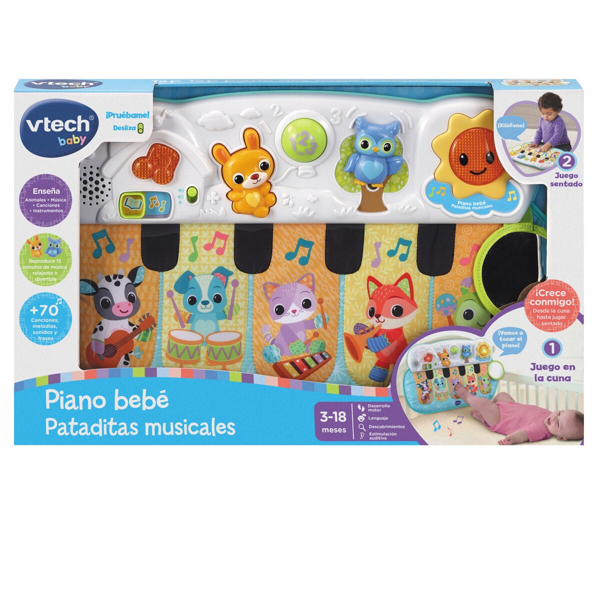 Juguete educativo Piano bebé pataditas musicales VTech Baby