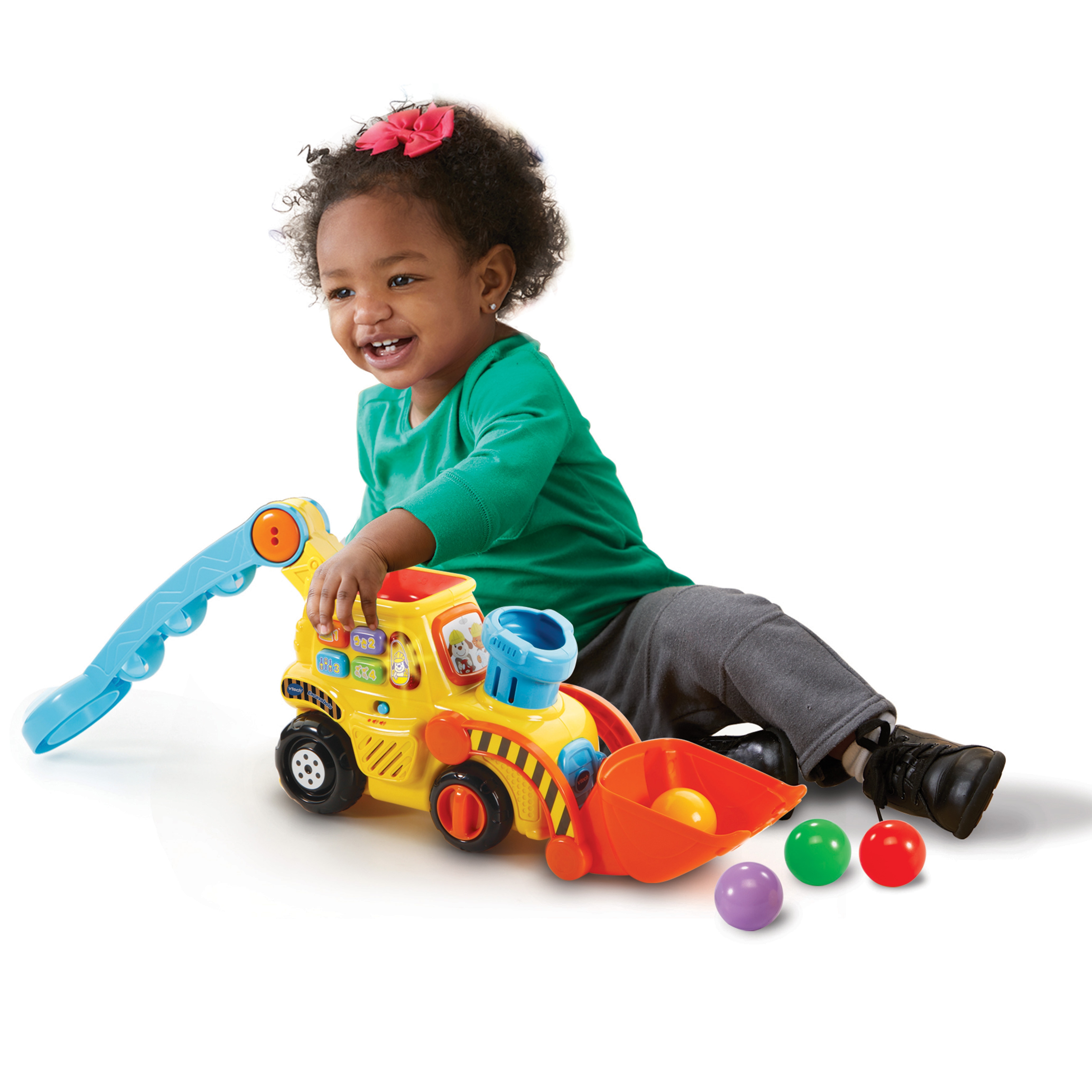 Juguete de arrastre interactivo Excavabola con bolas que enseña colores VTech Baby 2