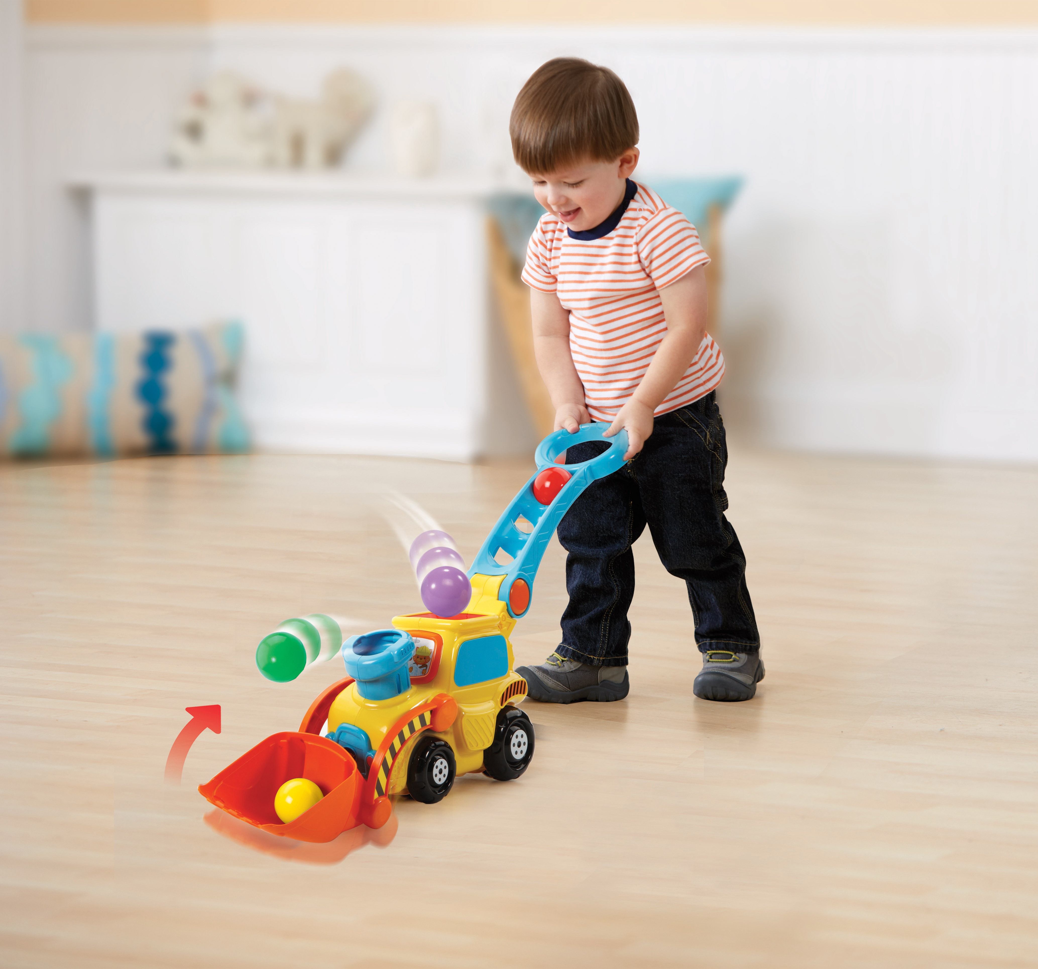 Juguete de arrastre interactivo Excavabola con bolas que enseña colores VTech Baby 5