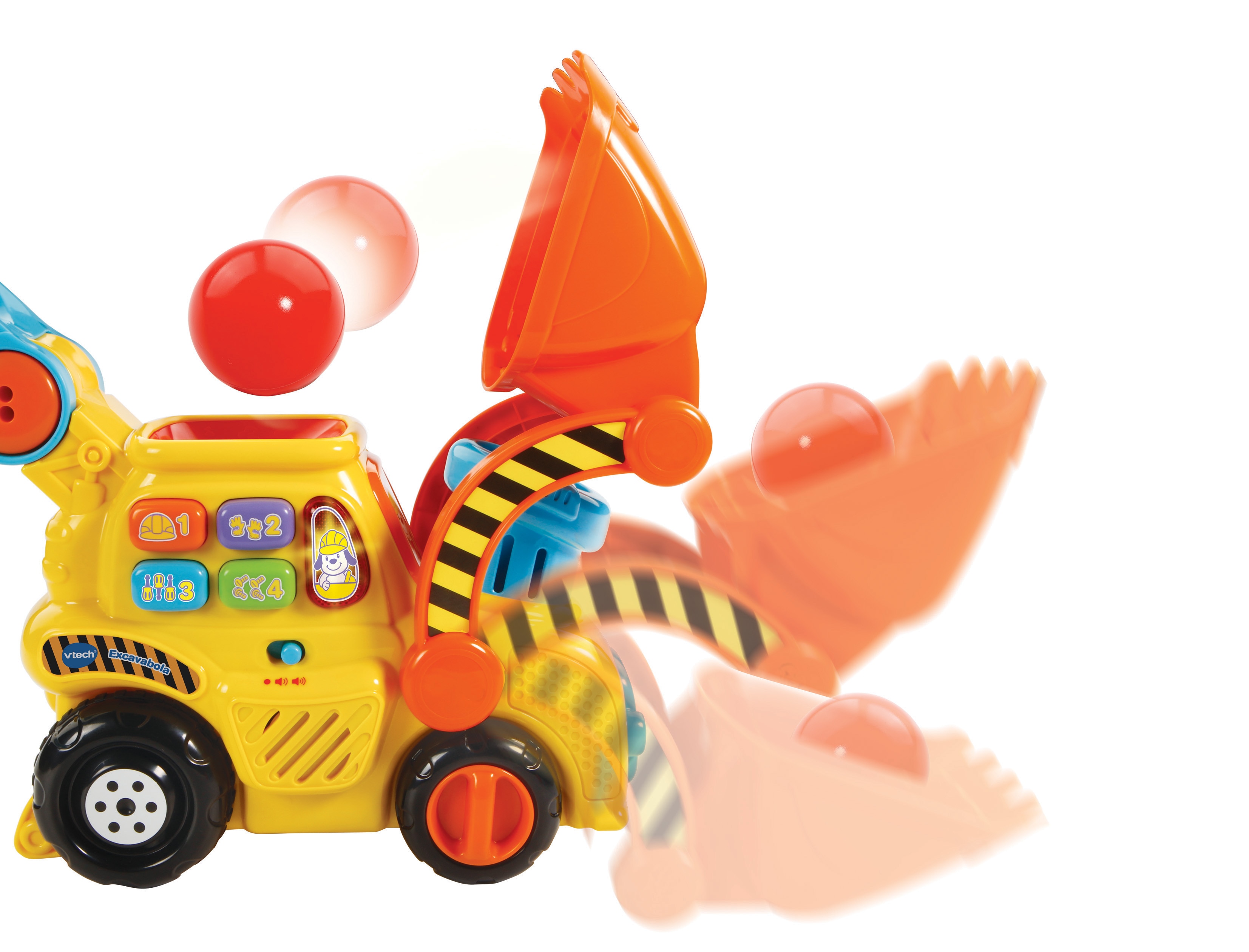 Juguete de arrastre interactivo Excavabola con bolas que enseña colores VTech Baby 8
