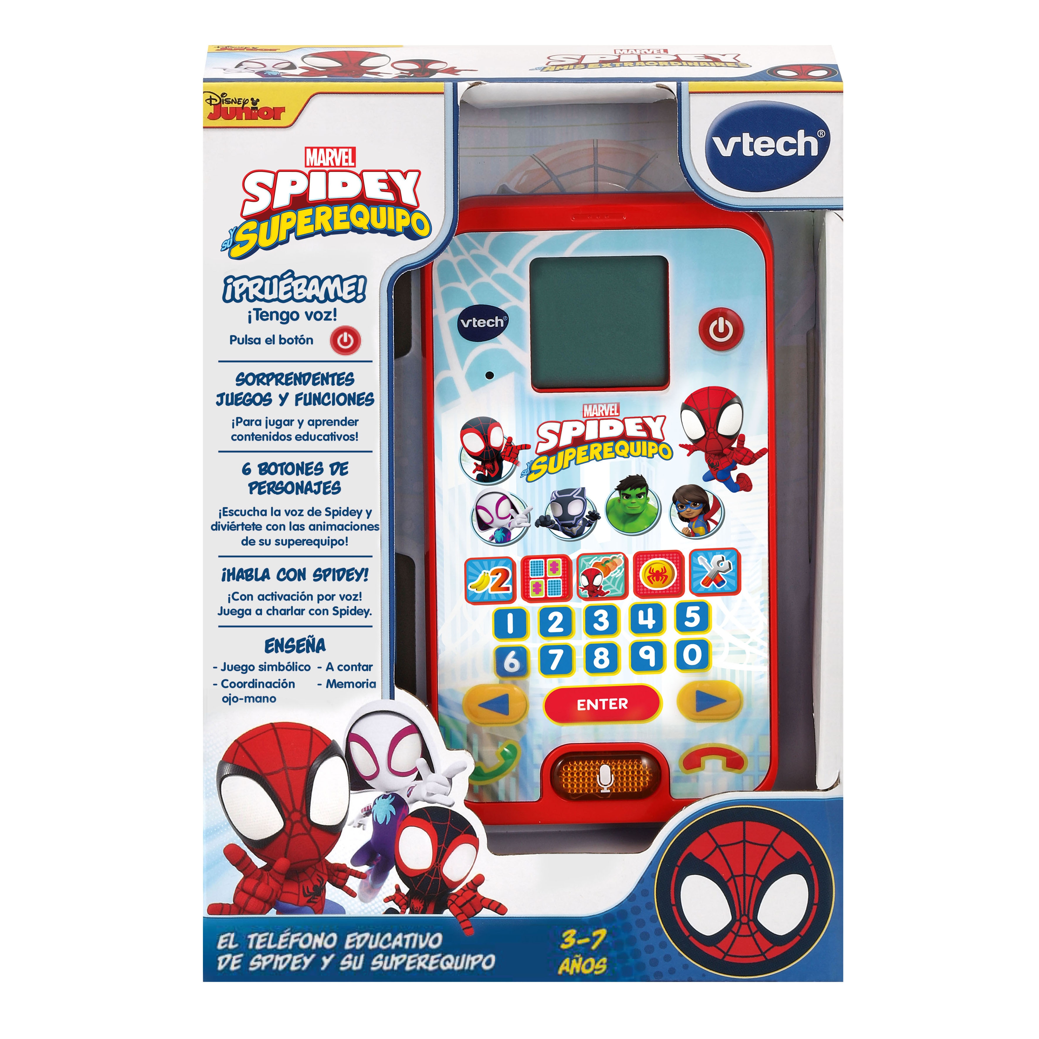 Teléfono educativo de Spidey y su super equipo Marvel VTech 3