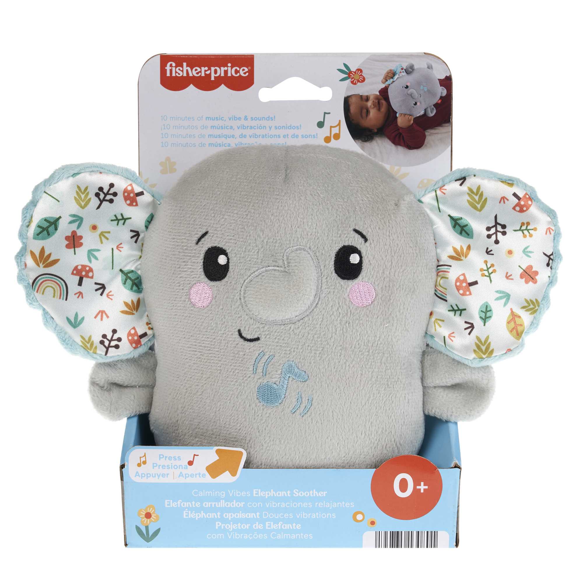Calming Vibes Elephant Soother, regalo para bebé recién nacido Fisher-Price 6