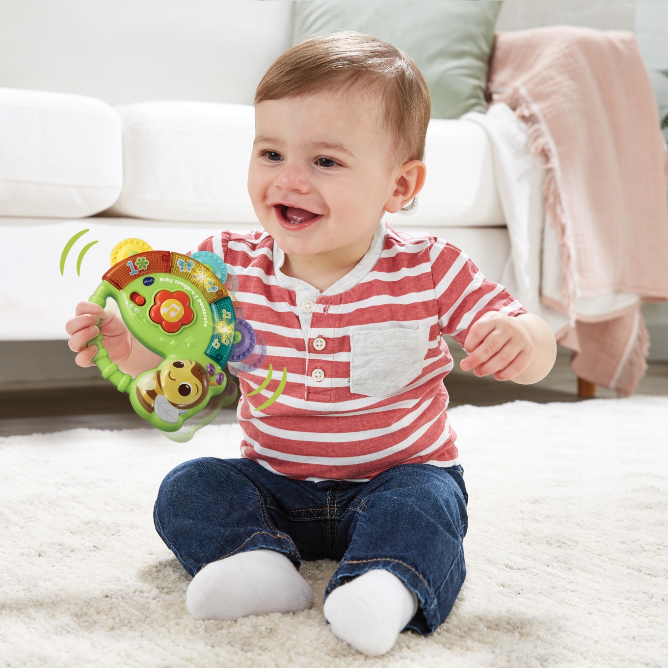 Juguete para bebés Baby sonajero y pandereta, Abejita musical interactiva para agitar VTech Baby 2
