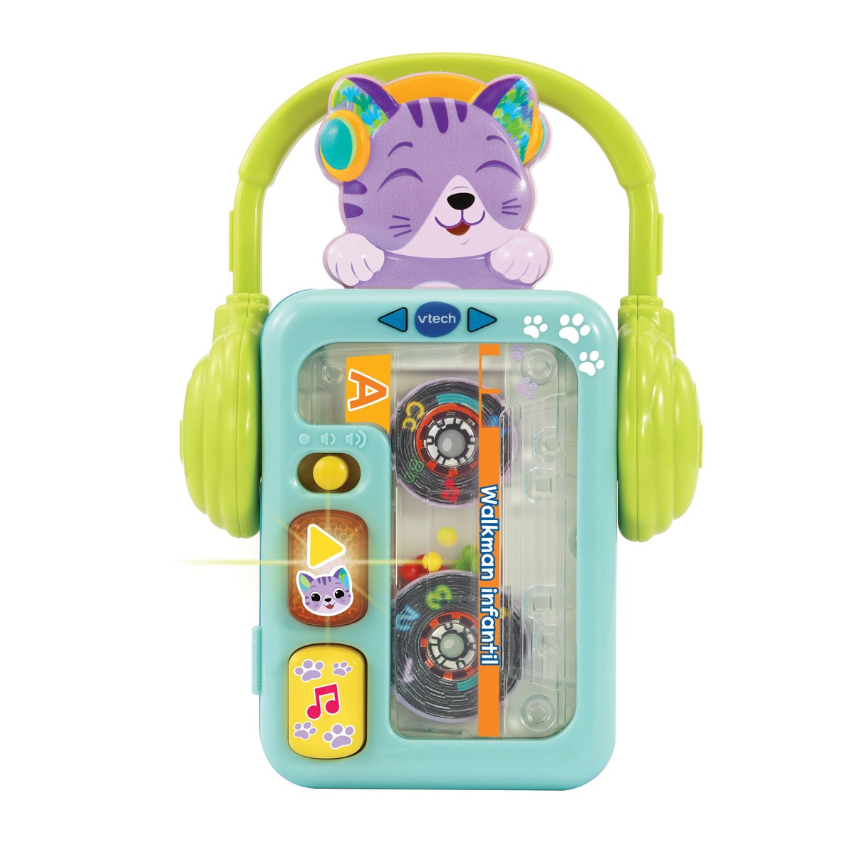 Imagen 0 de Juguete para bebés Walkman infantil Descubre la música, Casette interactivo VTech Baby