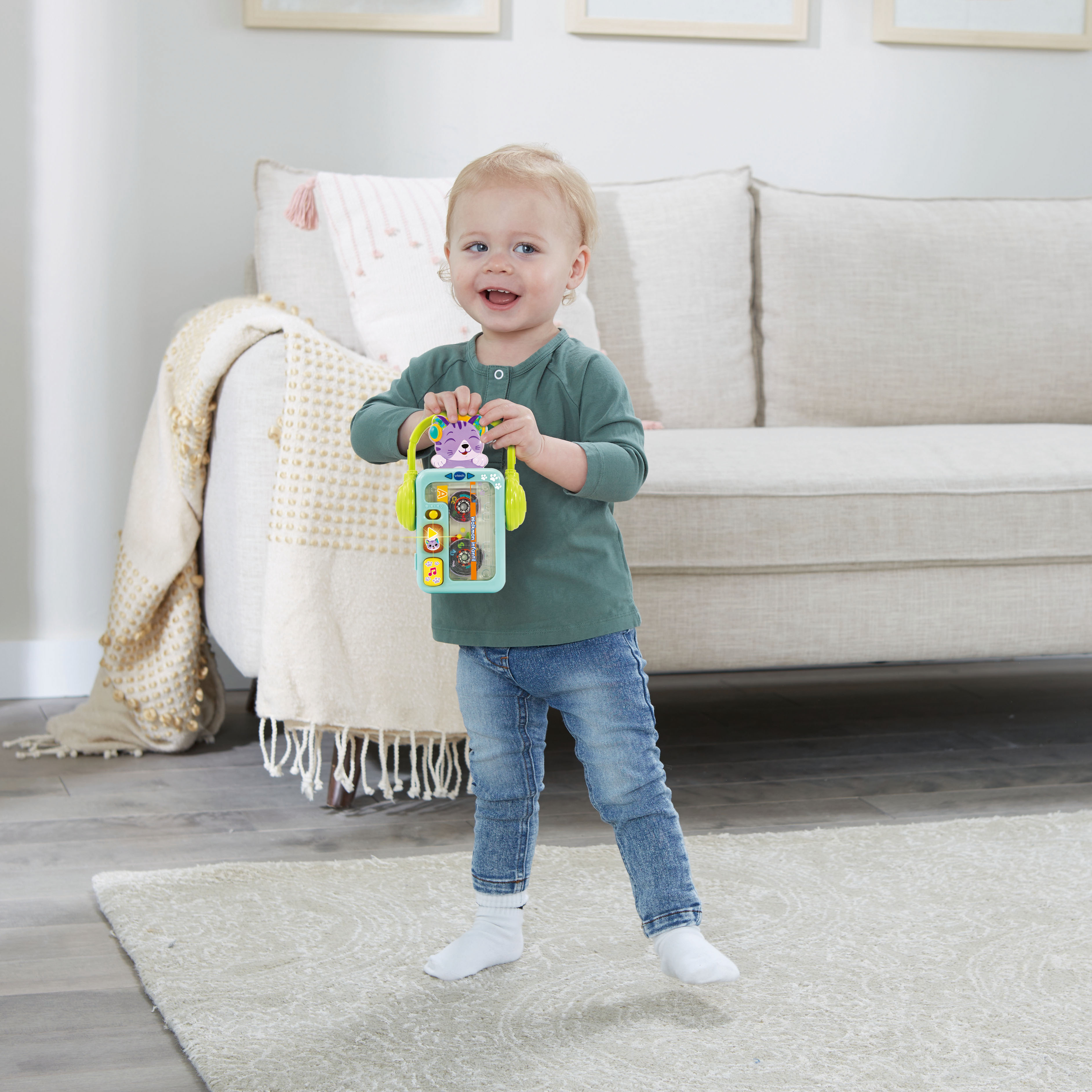 Juguete para bebés Walkman infantil Descubre la música, Casette interactivo VTech Baby 2