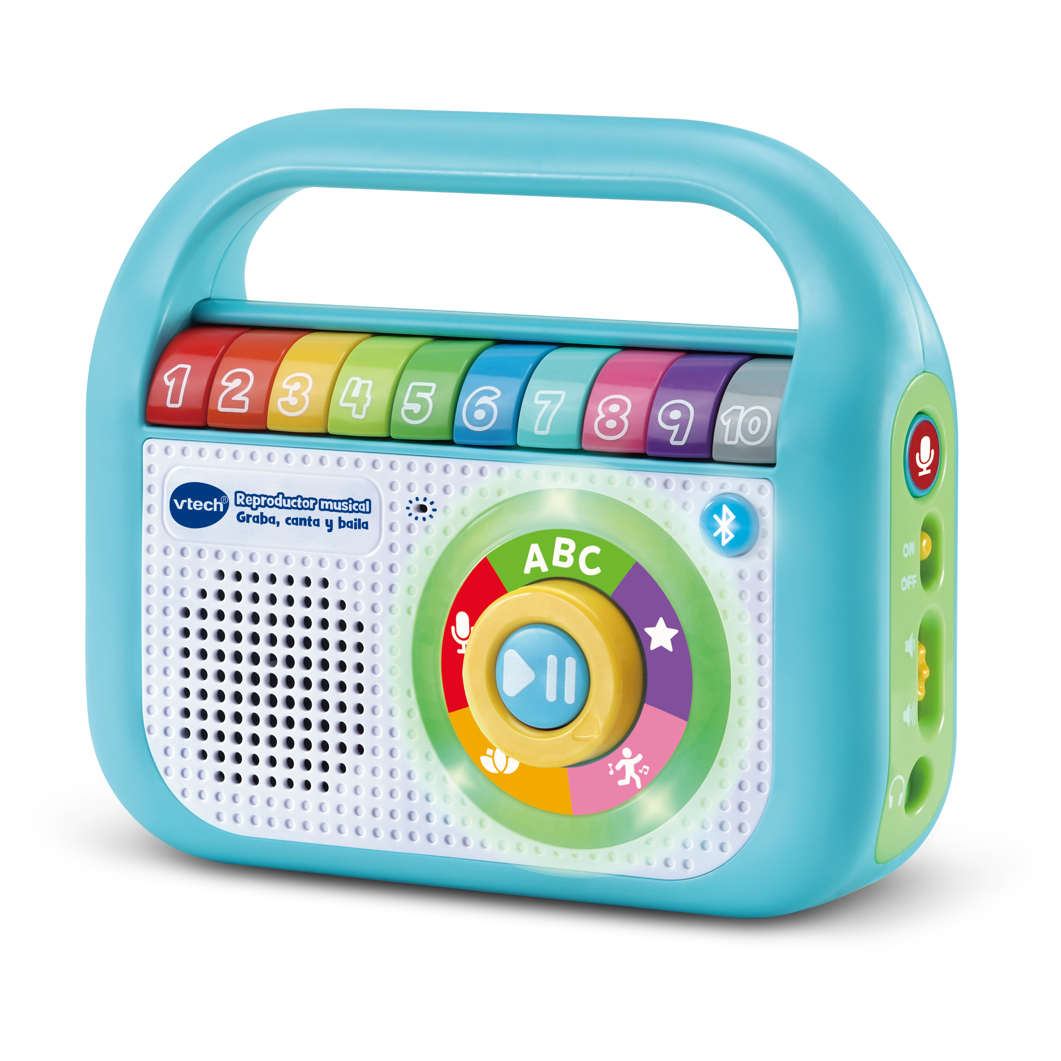 VTech – Juguete Reproductor musical Graba canta y baila, Radio infantil con Bluetooth, Grabadora VTech Baby.
