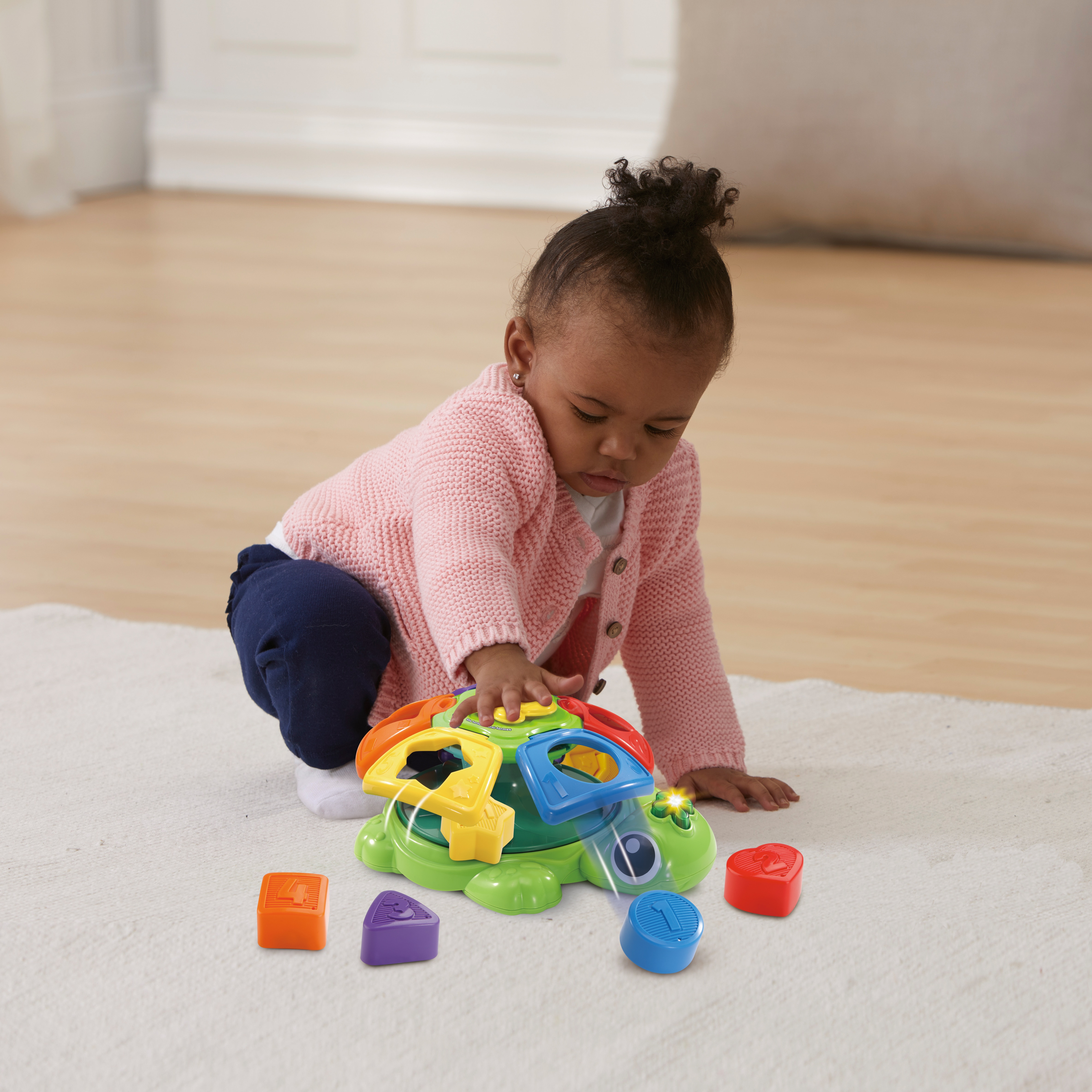Juguetes para apilar y encajar Tortuga giros y sorpresas, Figura con encajables para bebés VTech Baby 2