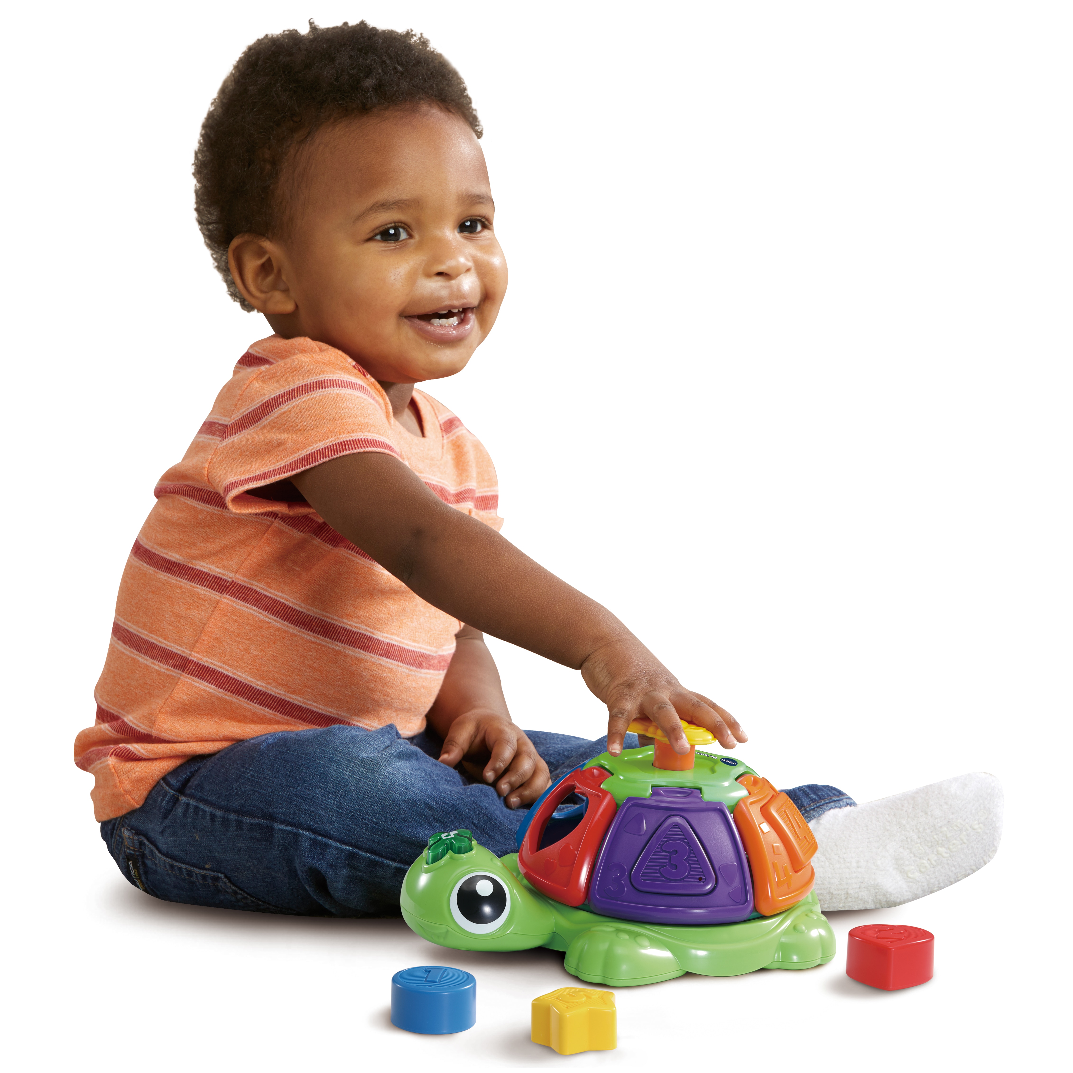 Juguetes para apilar y encajar Tortuga giros y sorpresas, Figura con encajables para bebés VTech Baby 4