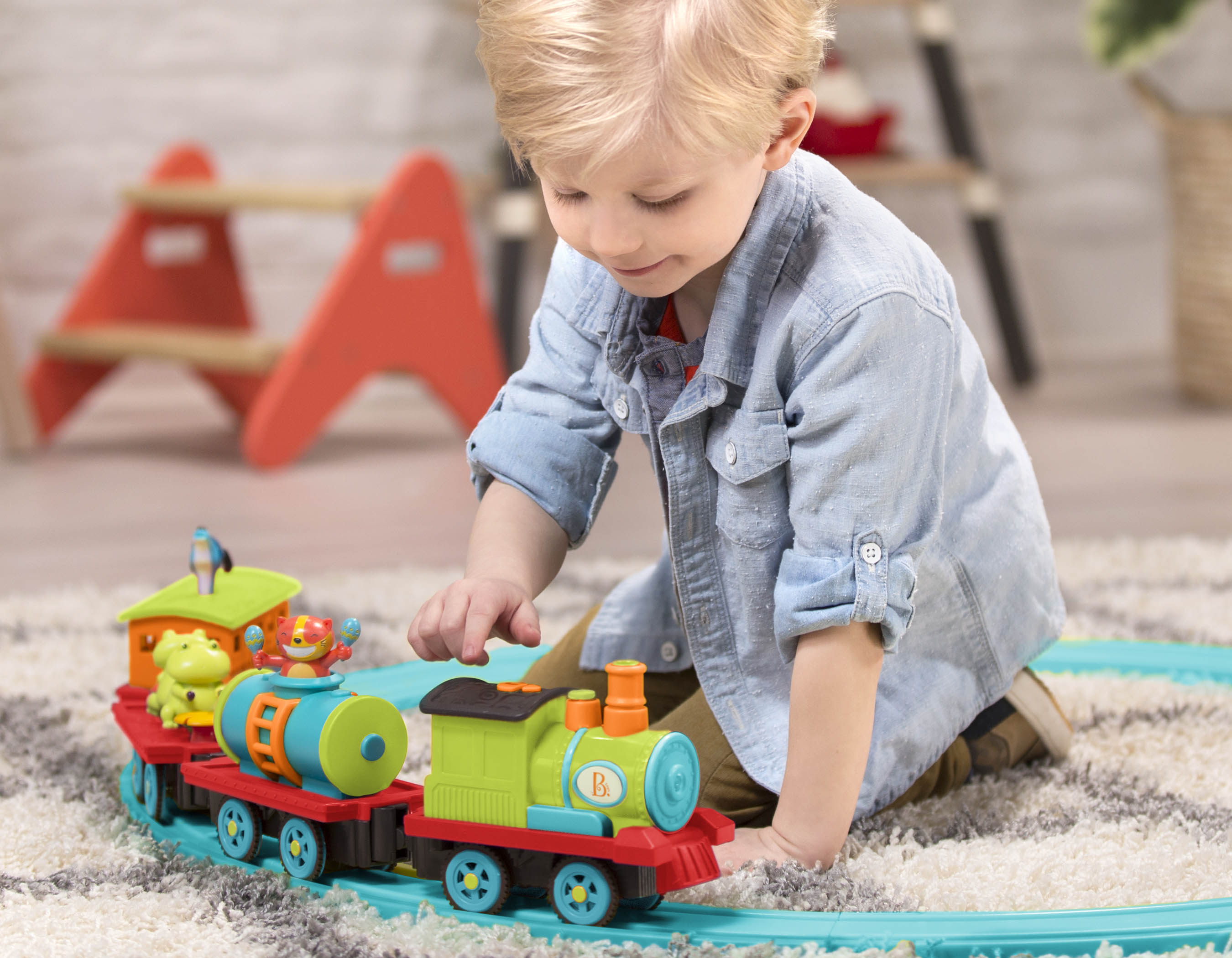 Tren Electrico Musical Con Luces Y Sonidos "The Critter Express" 10