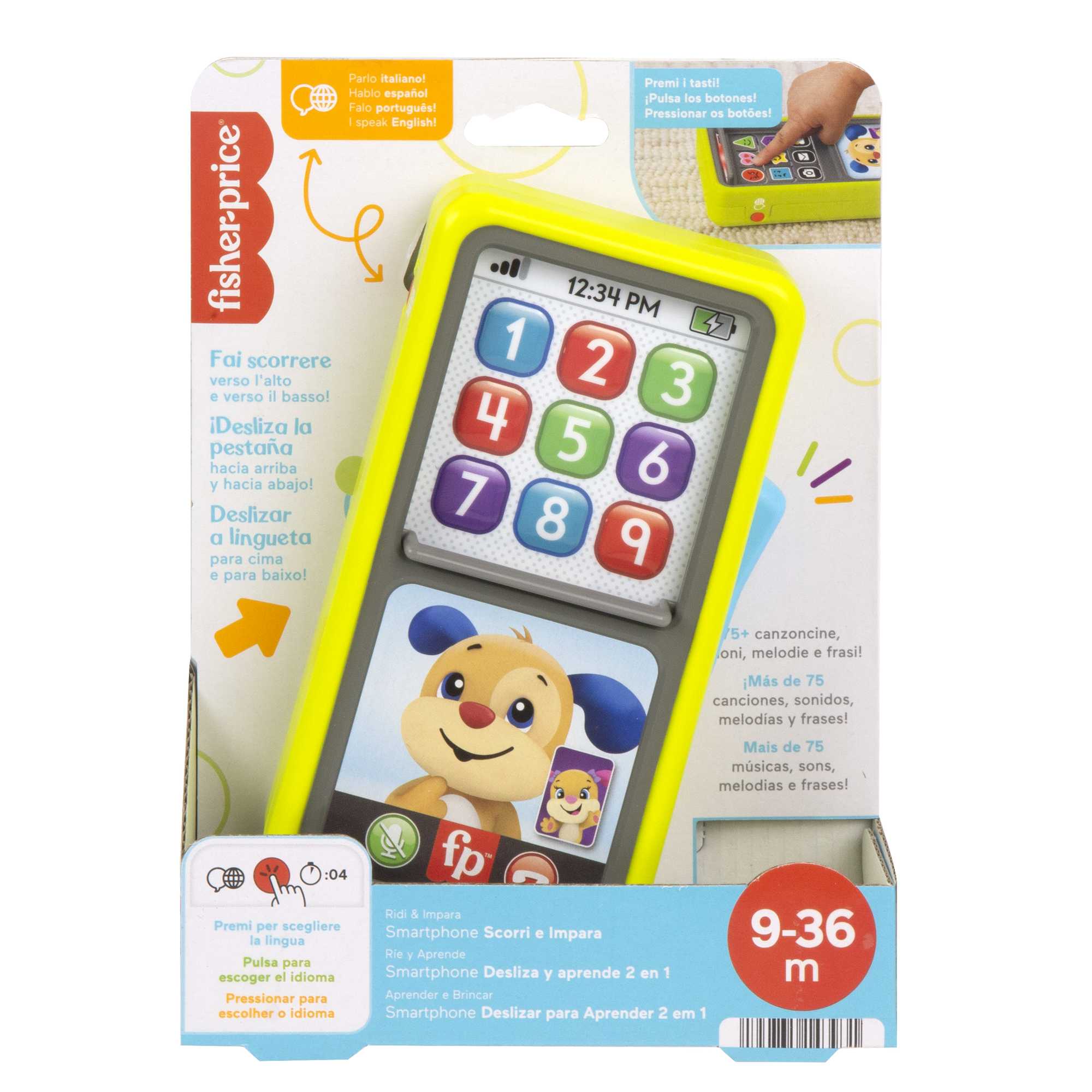 Teléfono de juguete con sonidos Desliza y aprende Fisher-Price 6