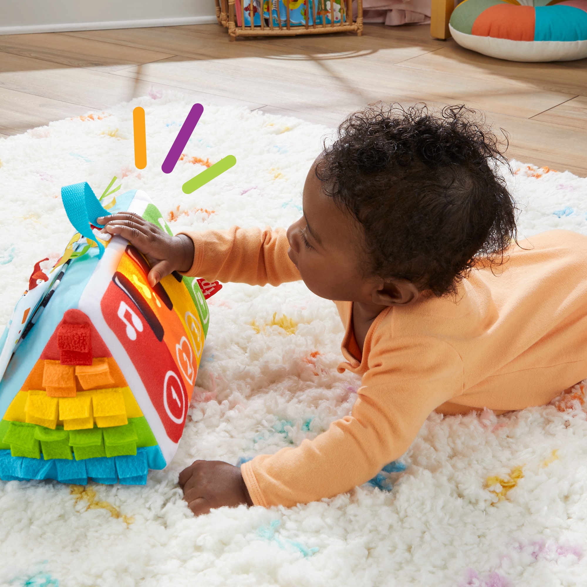 Peluche interactivo Piano blandito Kick&Play Fisher-Price 3
