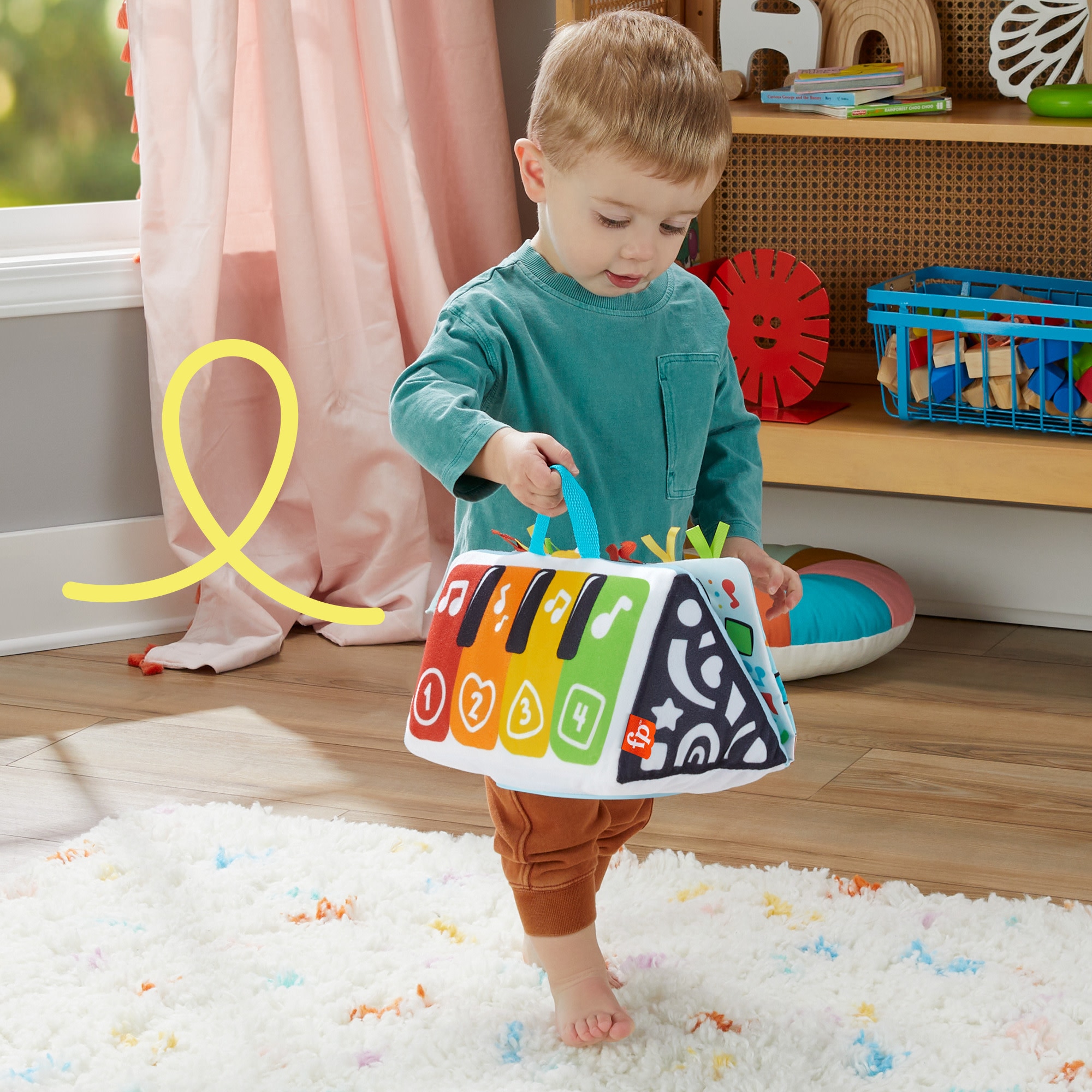 Peluche interactivo Piano blandito Kick&Play Fisher-Price 5