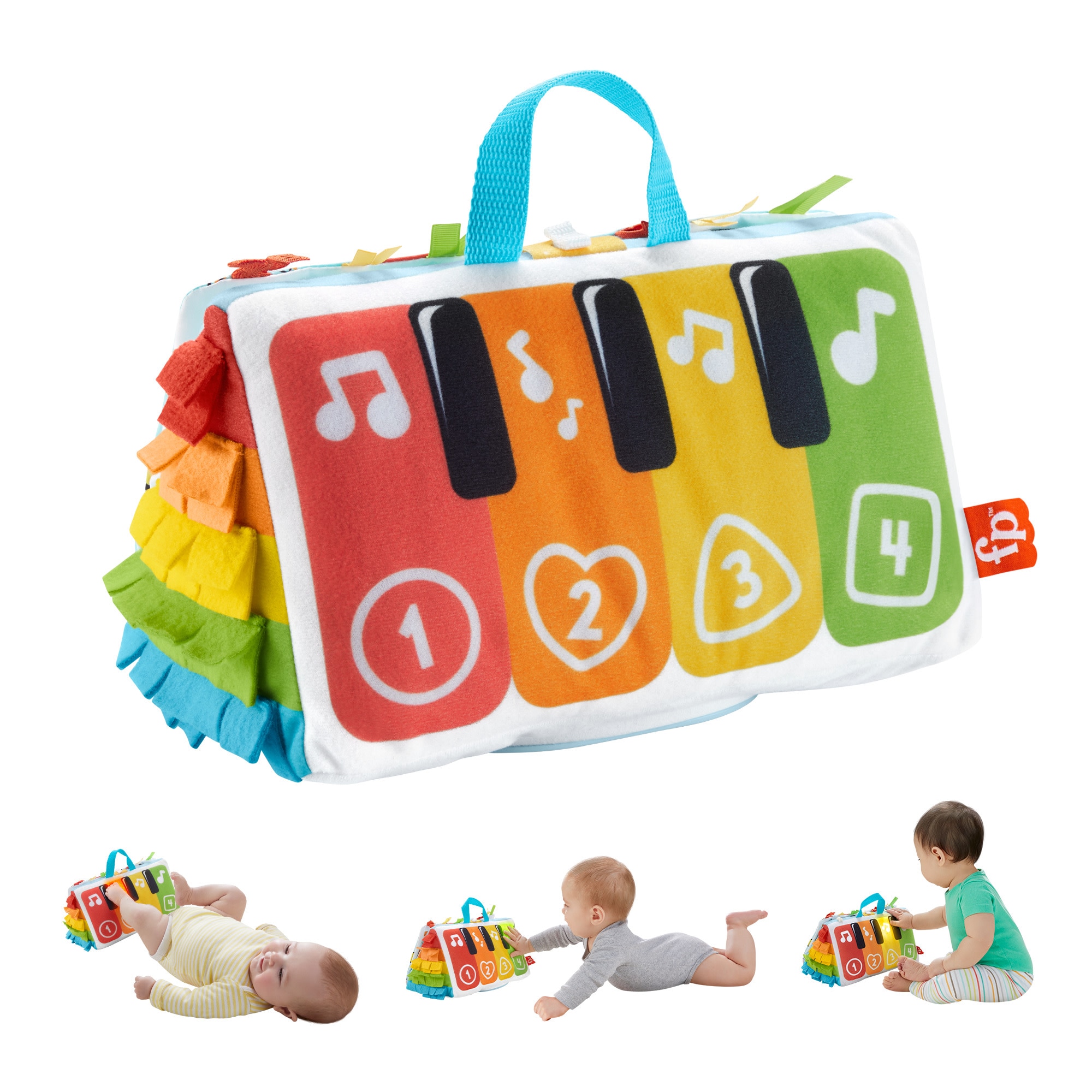 Peluche interactivo Piano blandito Kick&Play Fisher-Price 7