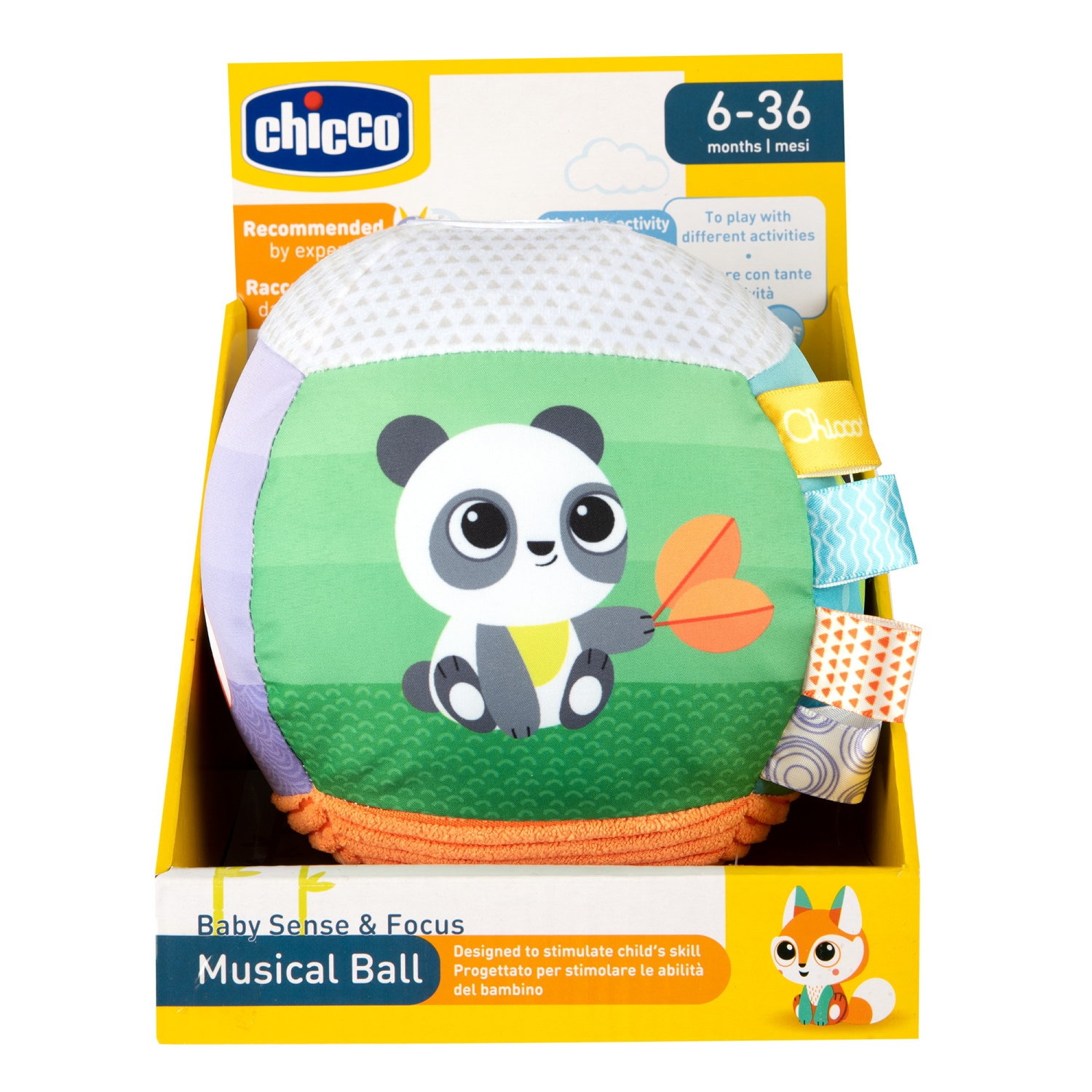 Pelota textil musical Chicco 3