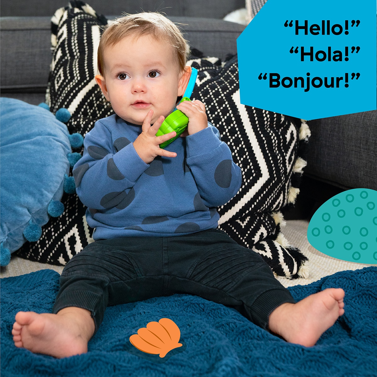 Teléfono de juguete musical Shell Phone Baby Einstein 17