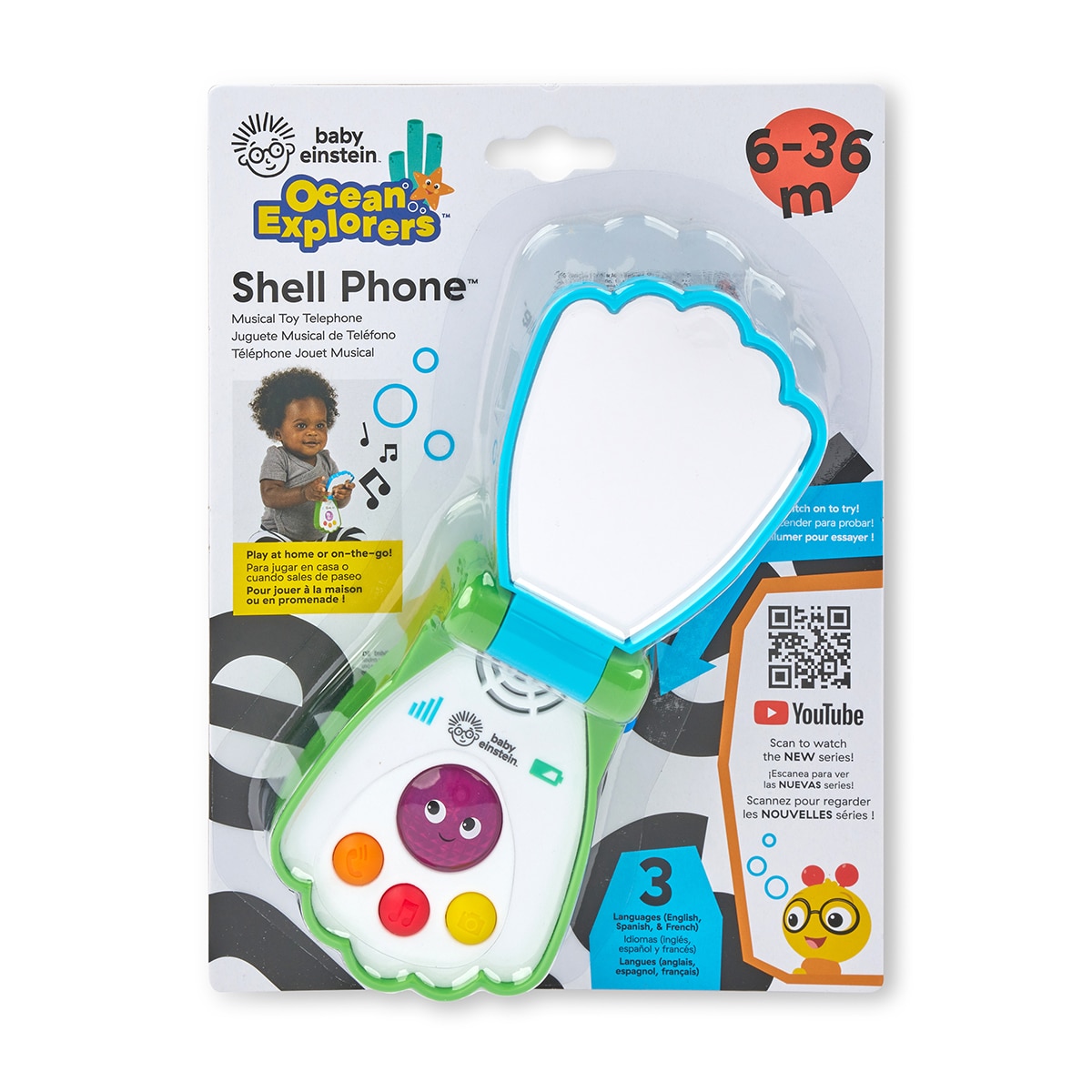 Teléfono de juguete musical Shell Phone Baby Einstein 19
