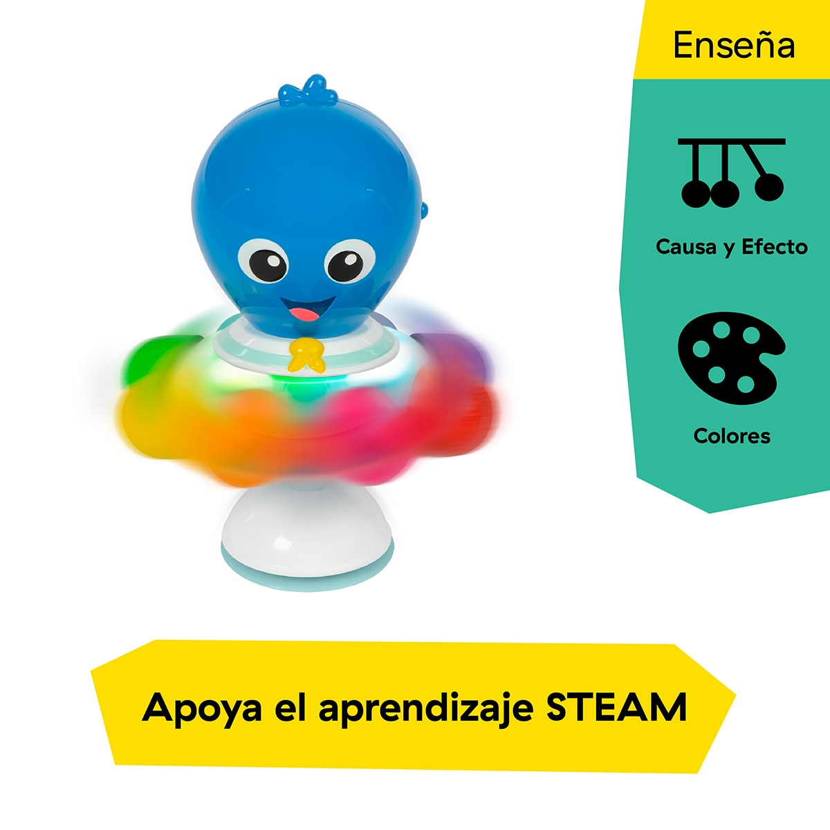 Juguete de actividades Opus's Spin & Sea Suction Cup Toy Edit Baby Einstein 2