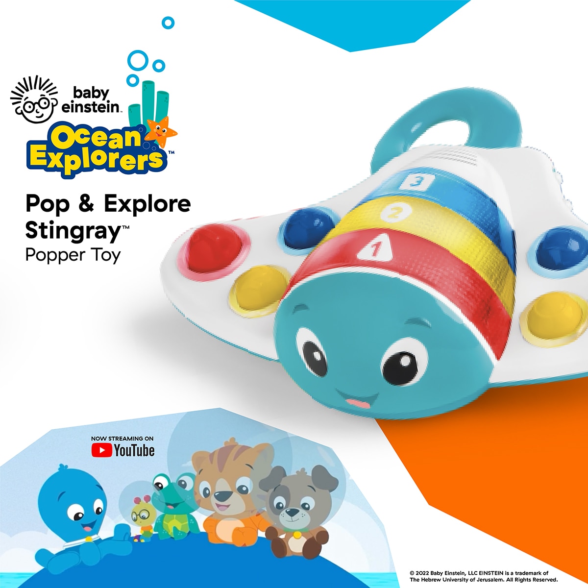 Juguete interactivo Pop & Explore Stingray  Baby Einstein 2