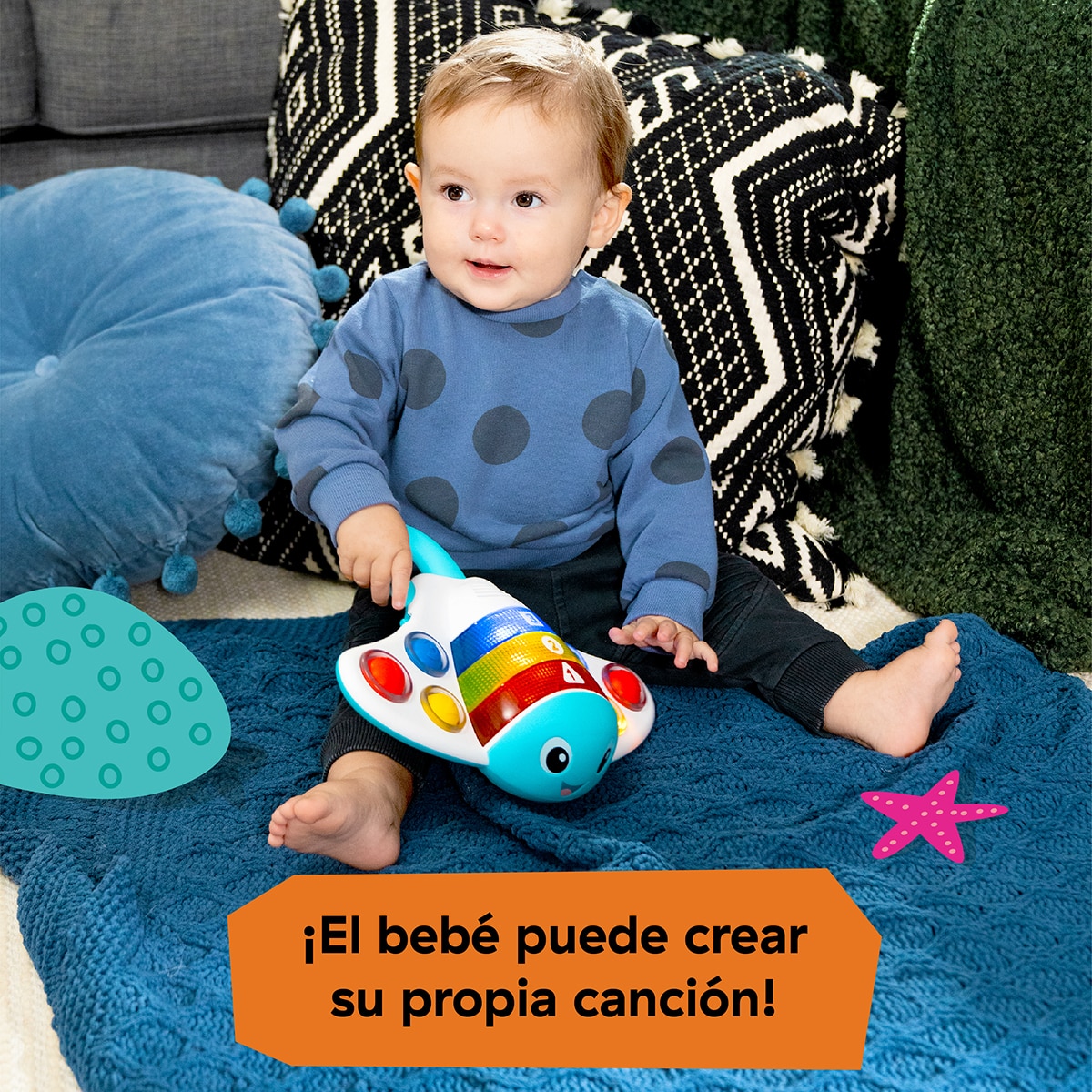 Juguete interactivo Pop & Explore Stingray  Baby Einstein 3