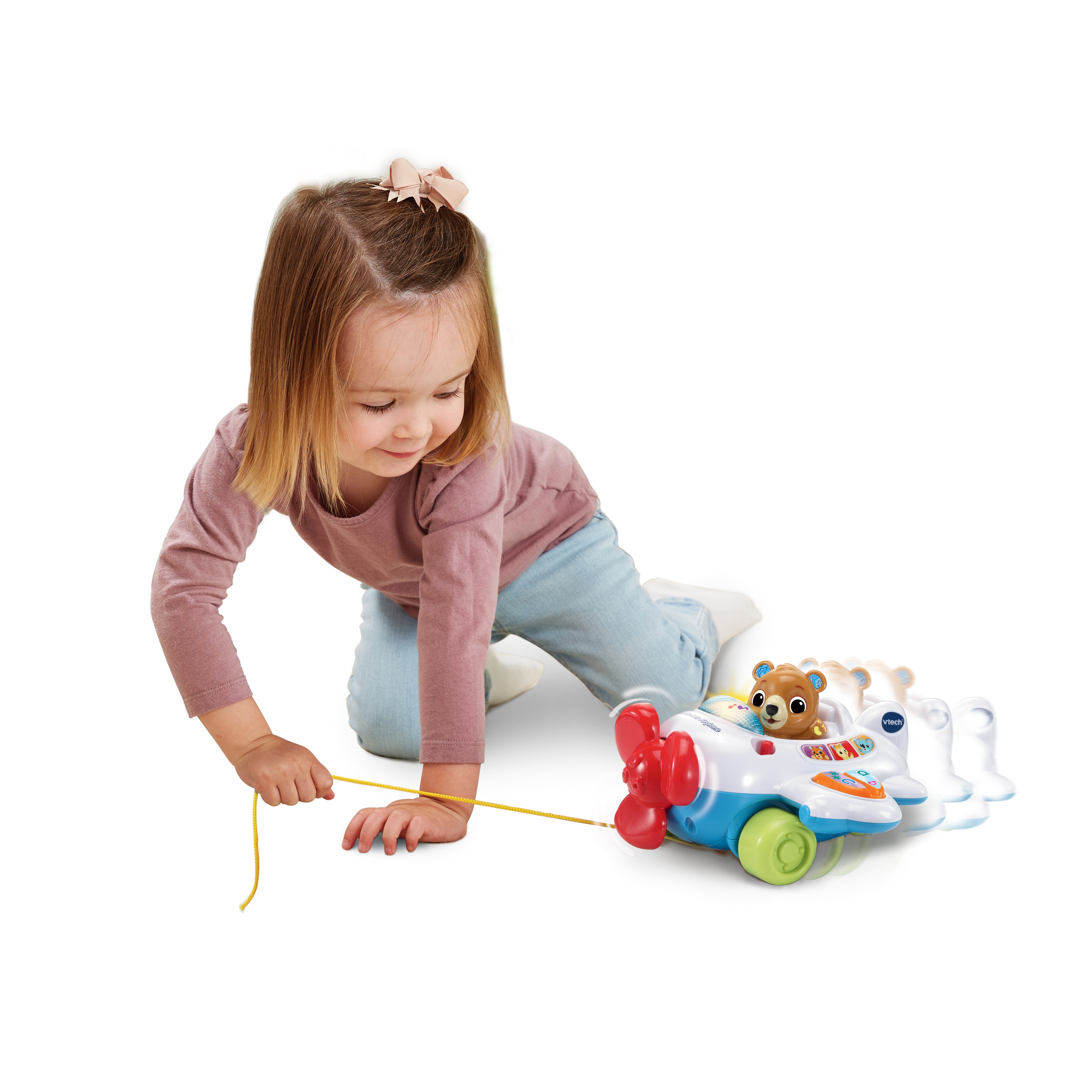 Juego interactivo Avión infantil de arrastre Lolo Piloto Vtech 2