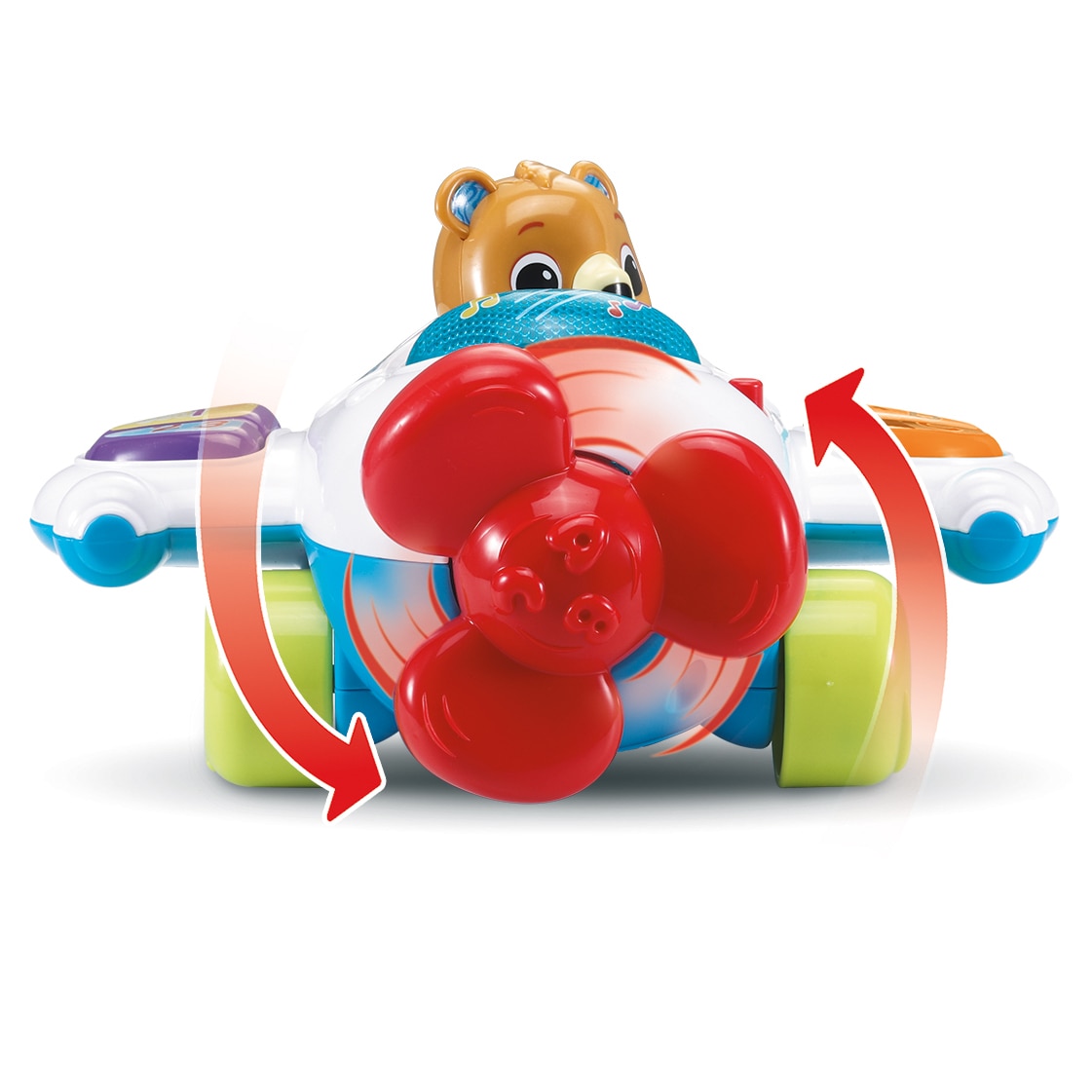 Juego interactivo Avión infantil de arrastre Lolo Piloto Vtech 4