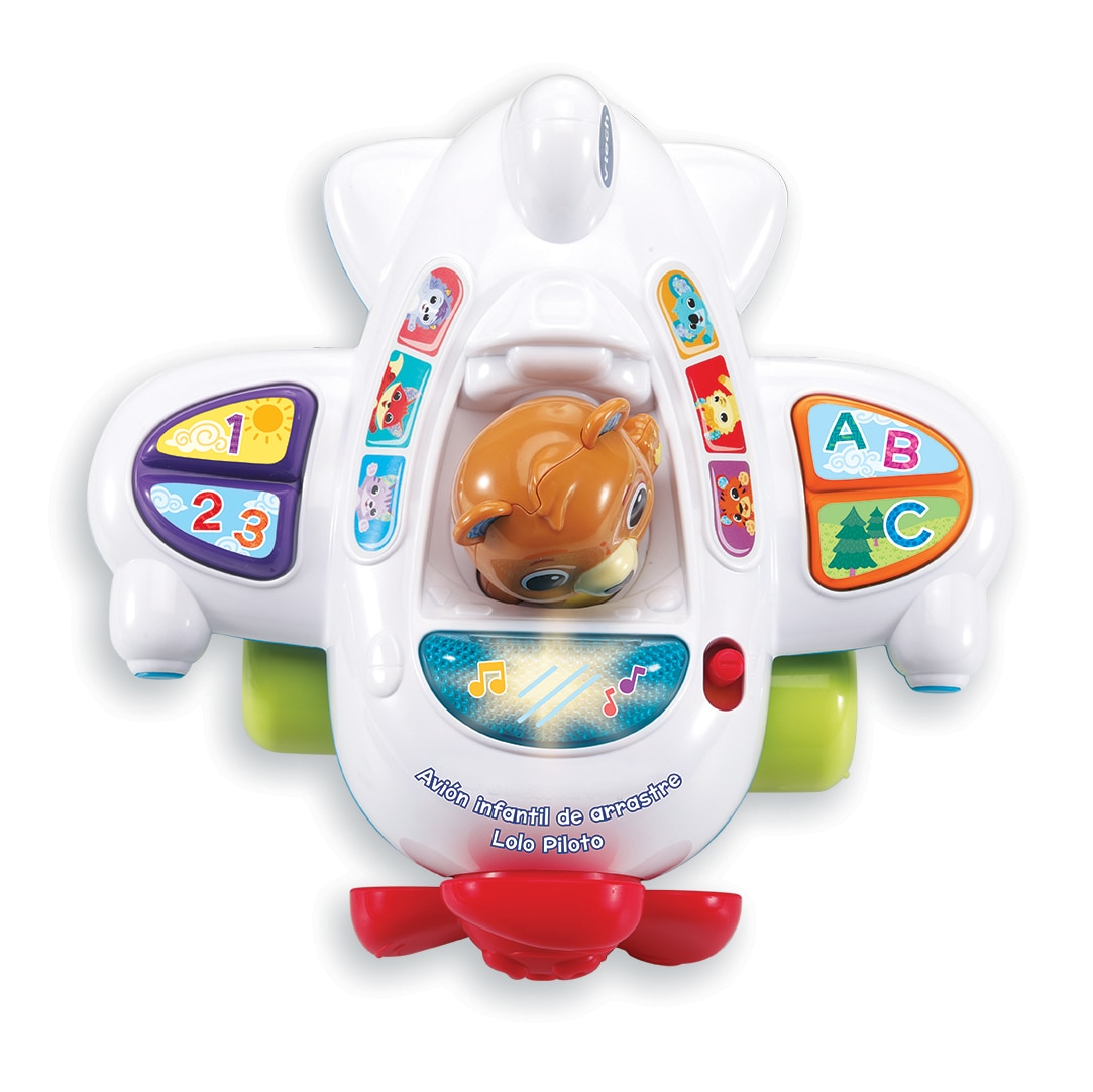 Juego interactivo Avión infantil de arrastre Lolo Piloto Vtech 7