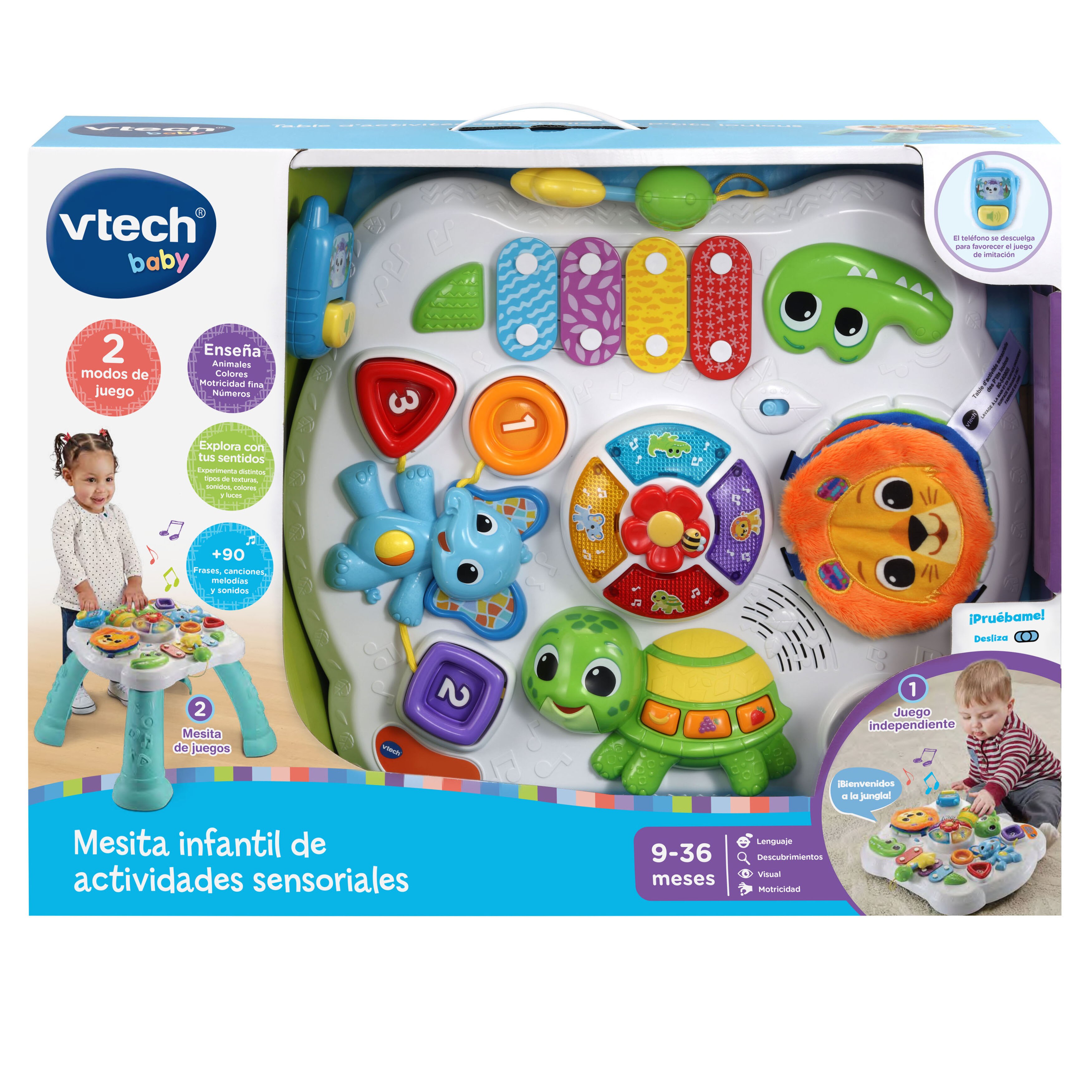 Mesita infantil de actividades sensoriales Vtech Azul-6