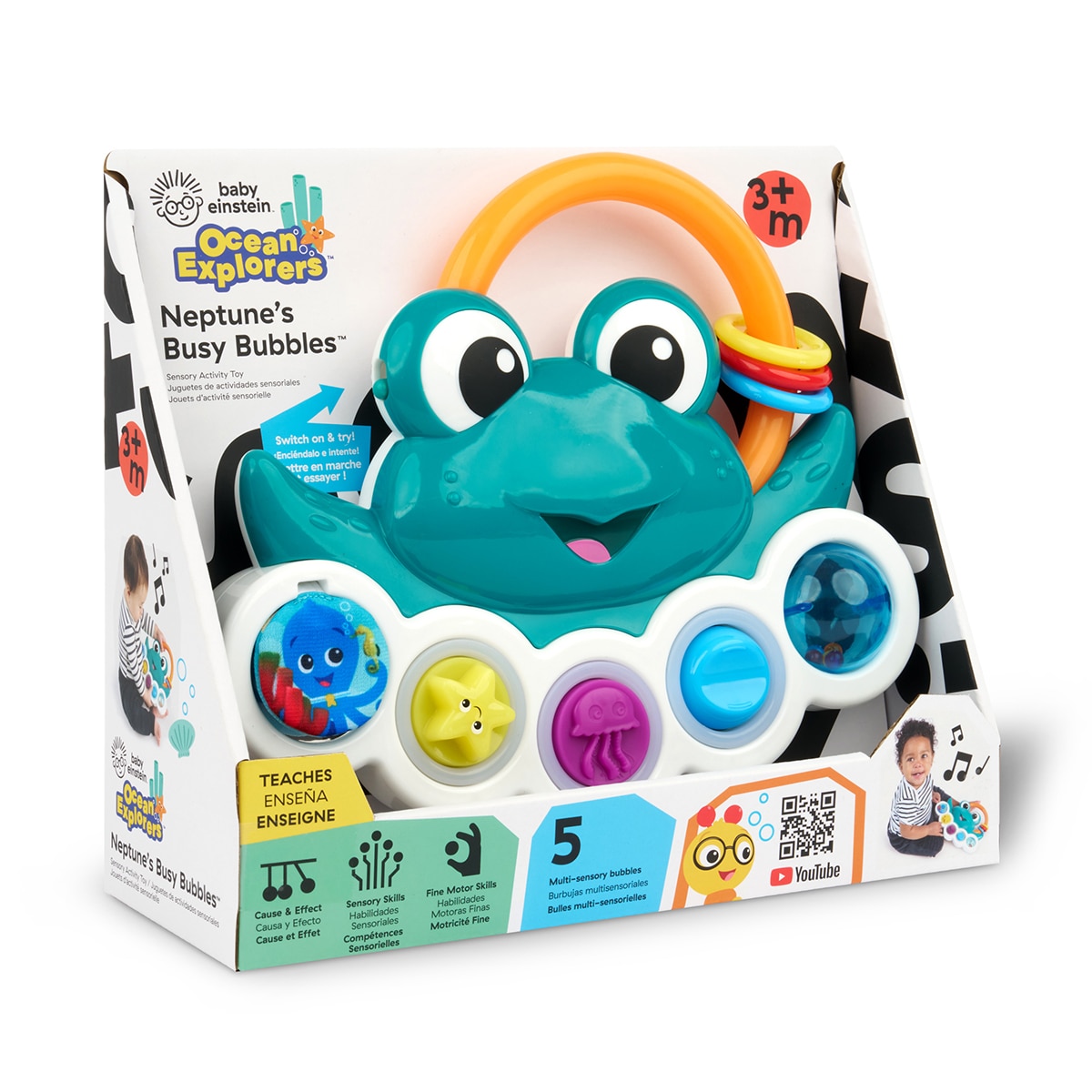 Juguete de actividad sensorial Neptune's Busy Bubbles Baby Einstein 1