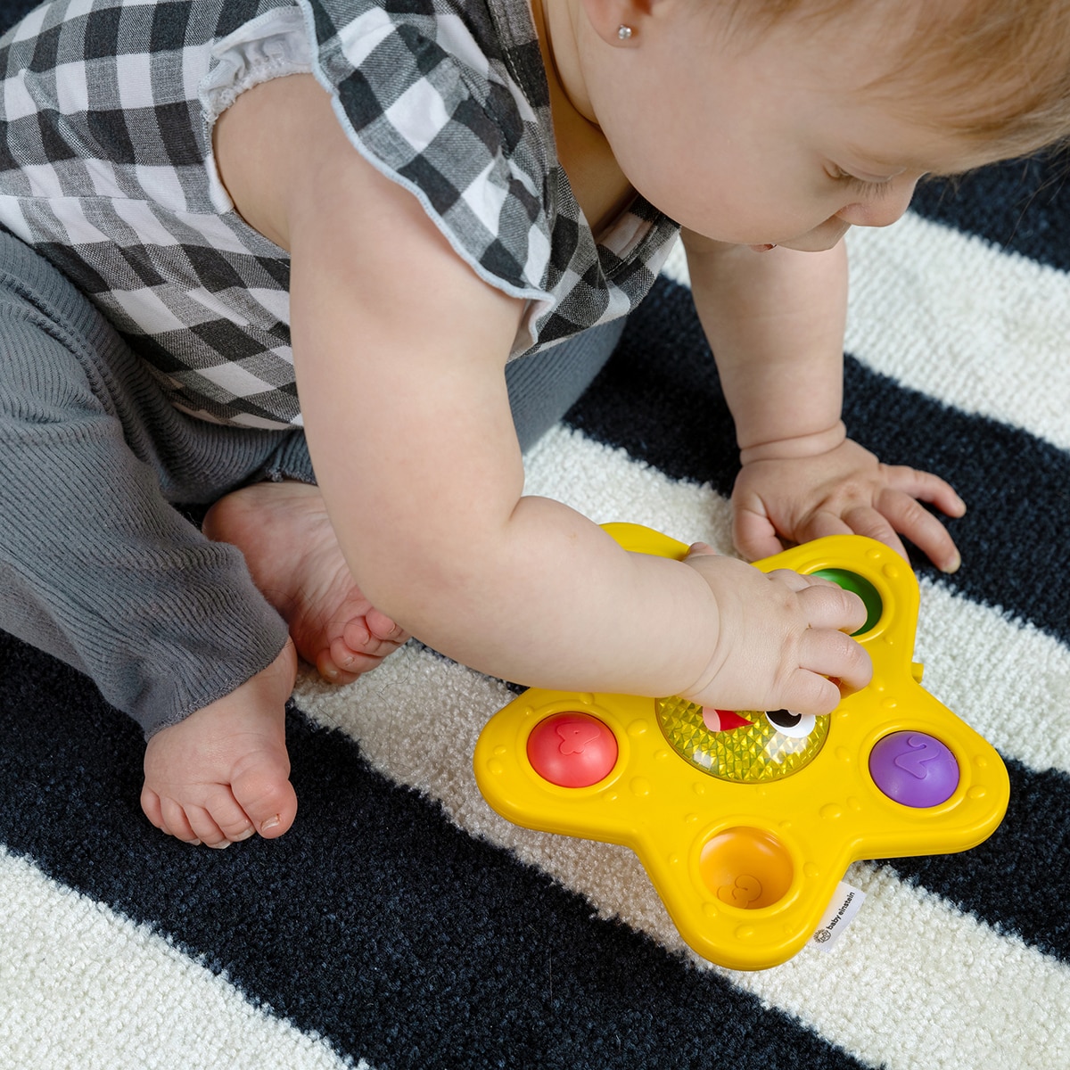 Juguete sensorial de actividades Pop & Glow Starfish Baby Einstein 4