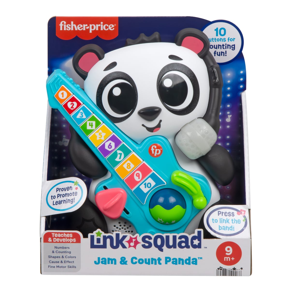 Juguete para aprender los números y formas Banda Animal Panda Fisher-Price 7