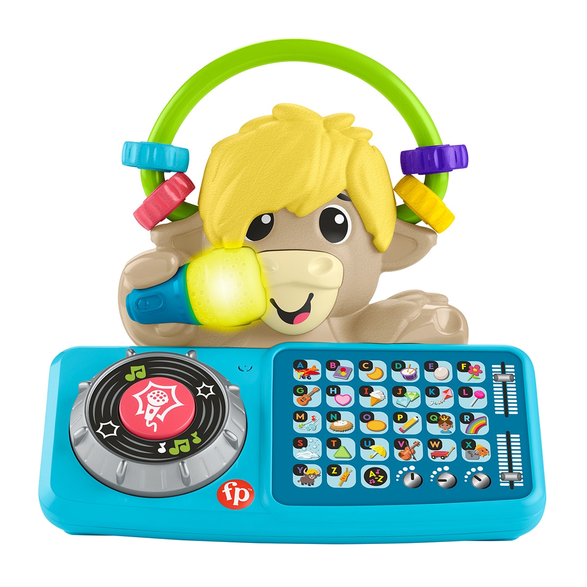 Juguete educativo Yak con mesa de mezclas de DJ Link Squad A to Z Yak Fisher-Price 1