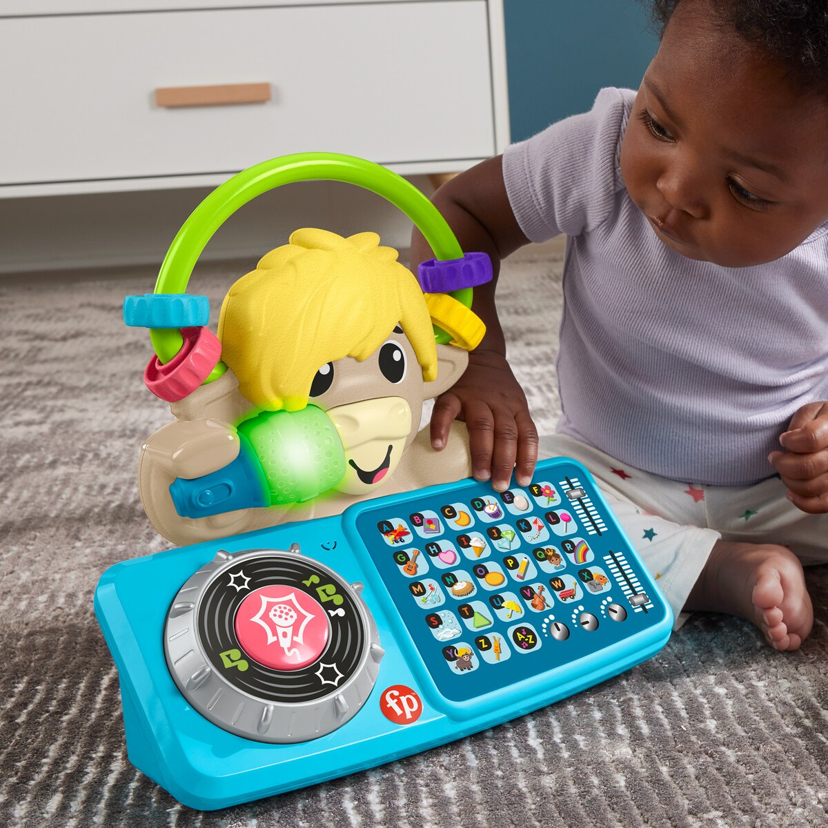 Juguete educativo Yak con mesa de mezclas de DJ Link Squad A to Z Yak Fisher-Price 3