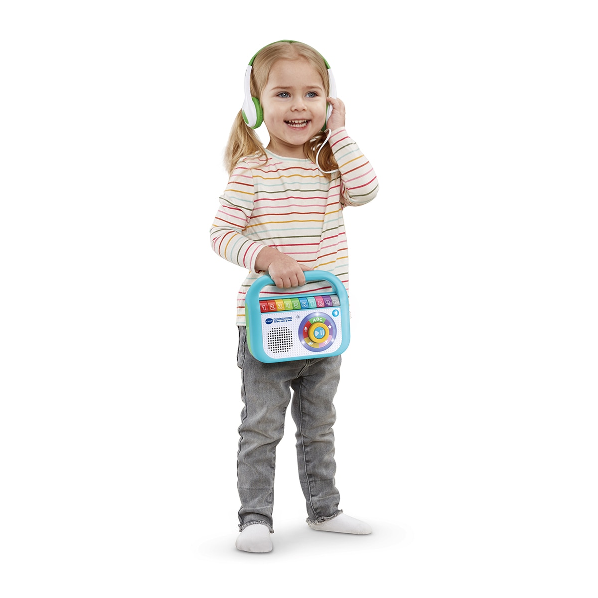 Juguete Reproductor musical Graba canta y baila, Radio infantil con Bluetooth, Grabadora VTech Baby Rosa-4