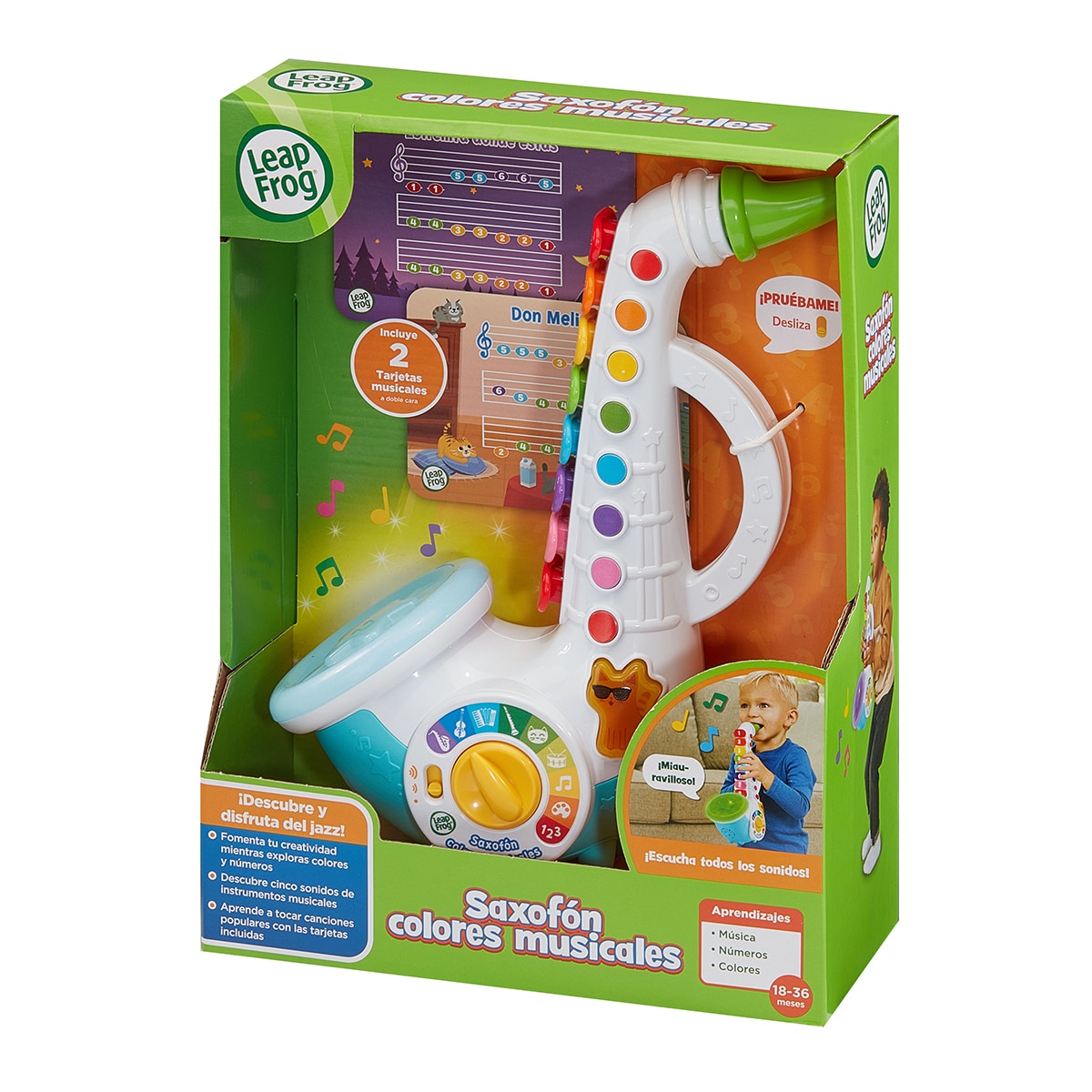 Saxofón interactivo, descubre los colores, instrumentos y notas musicales. 3