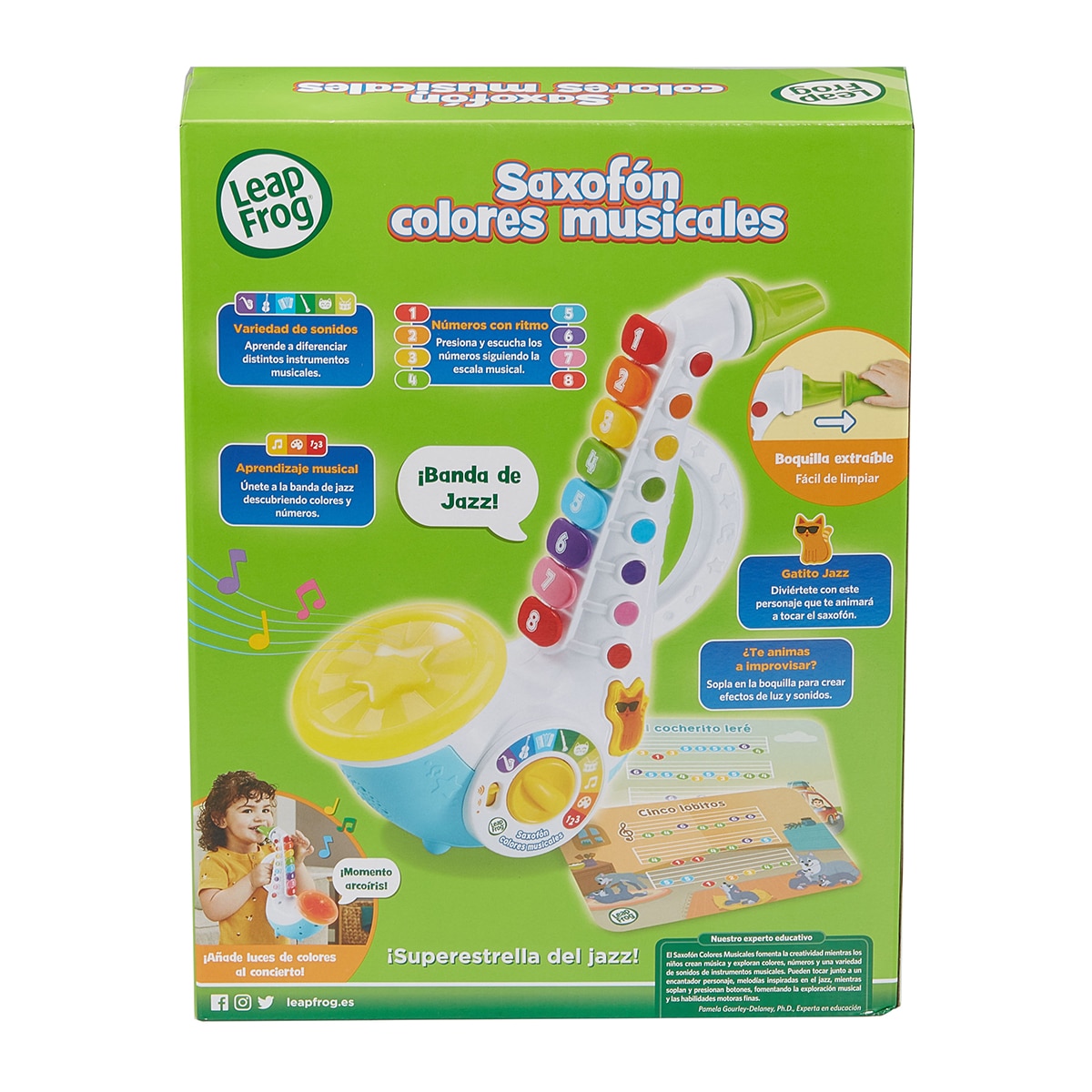 Saxofón interactivo, descubre los colores, instrumentos y notas musicales. 4