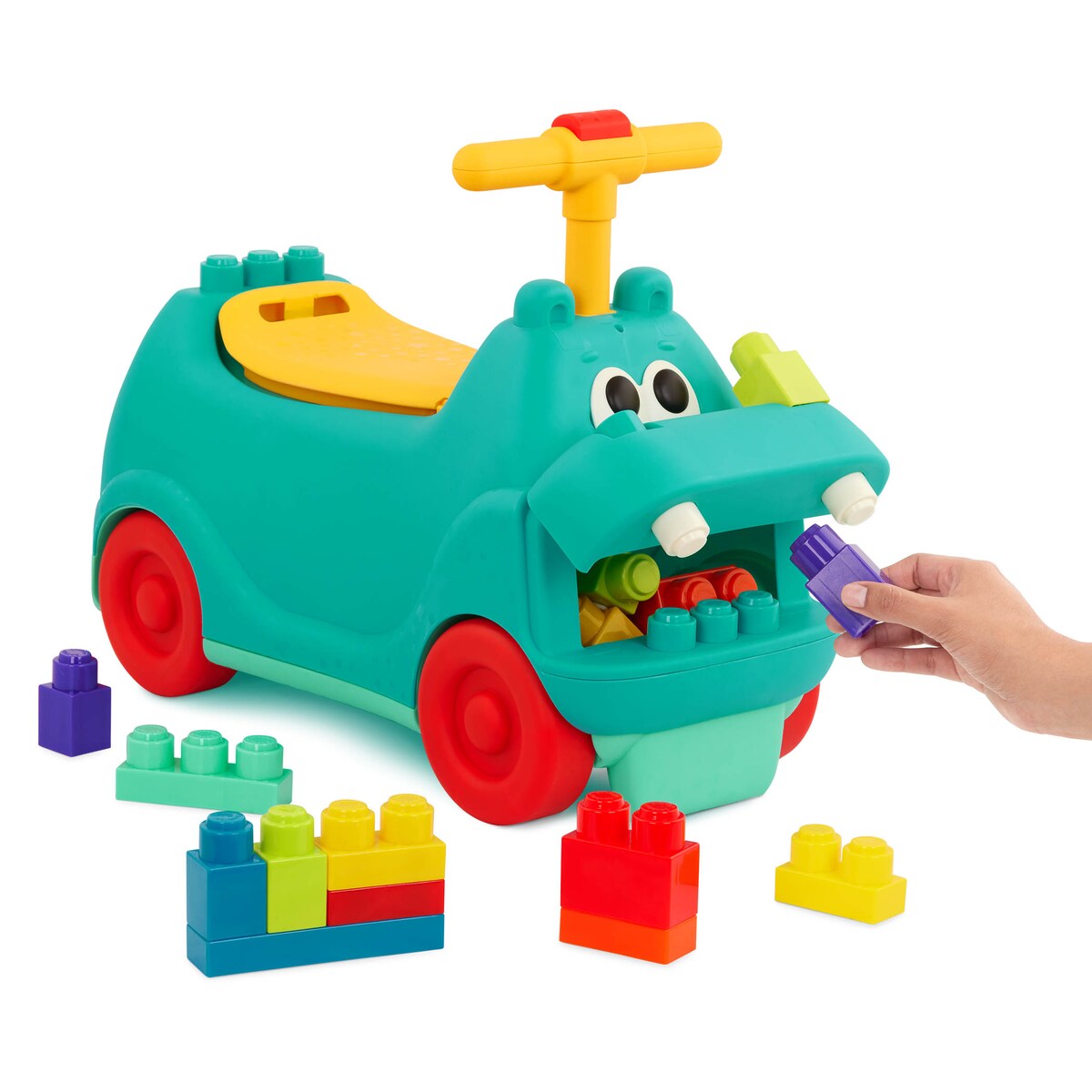 Correpasillos Hippo con luces, sonido y 26 Bloques de construccion Battat 6