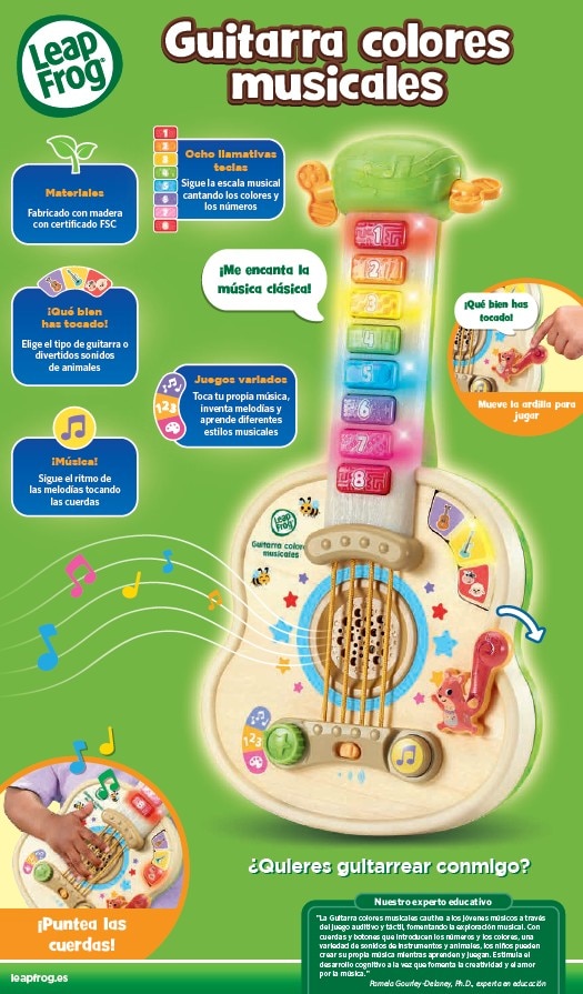Guitarra infantil colores musicales Vtech 4
