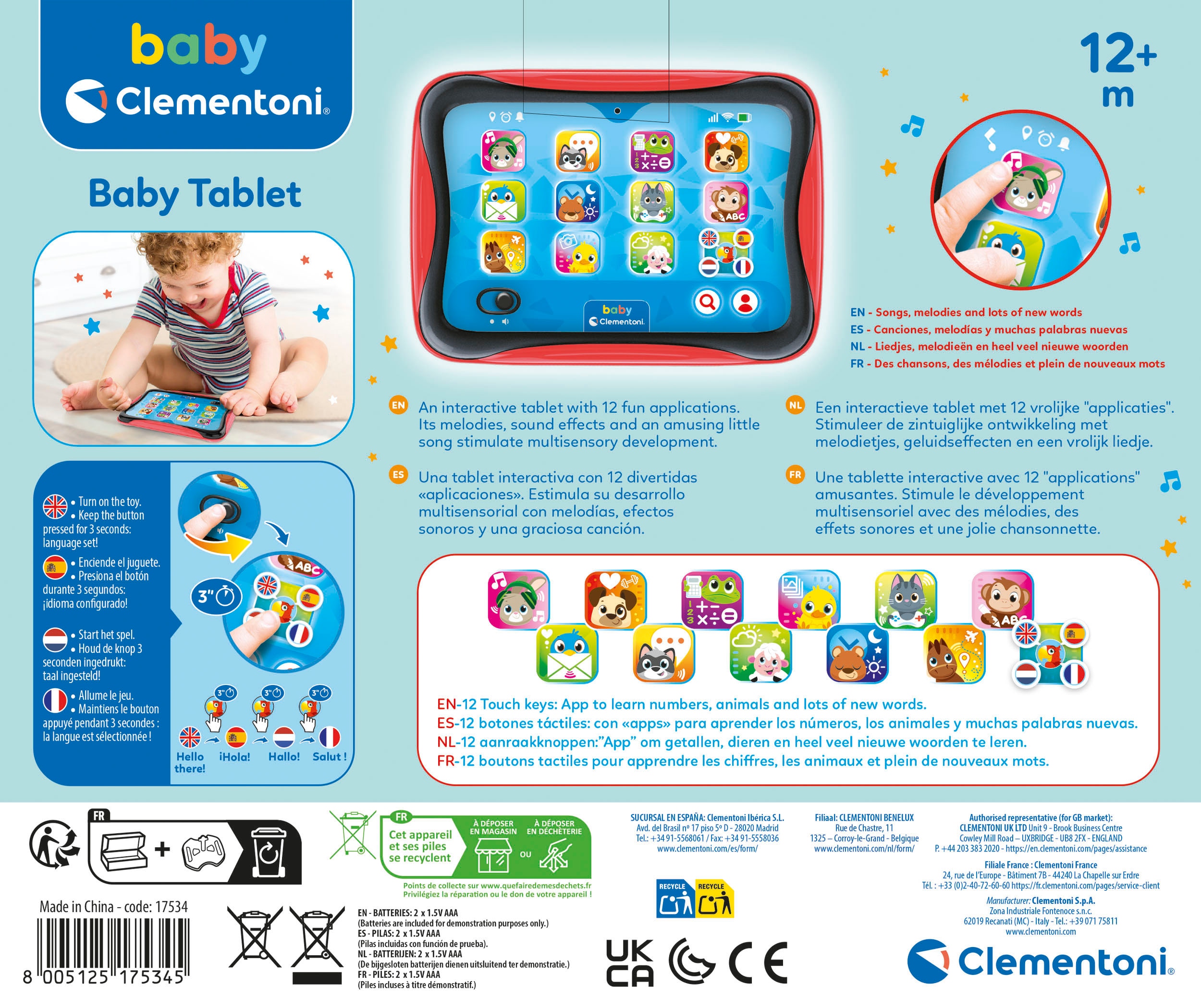 Juguete educativo Baby Tablet Clementoni 3