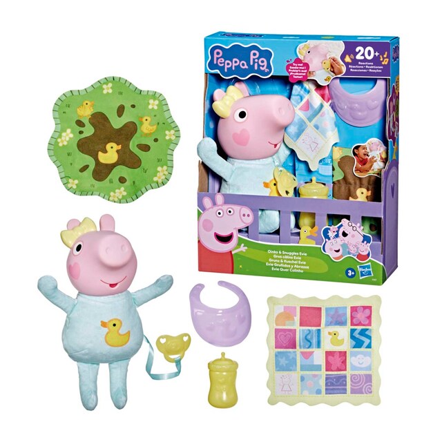 Muñeca Interactiva Evie Gruñidos y Abrazos Peppa Pig Hasbro